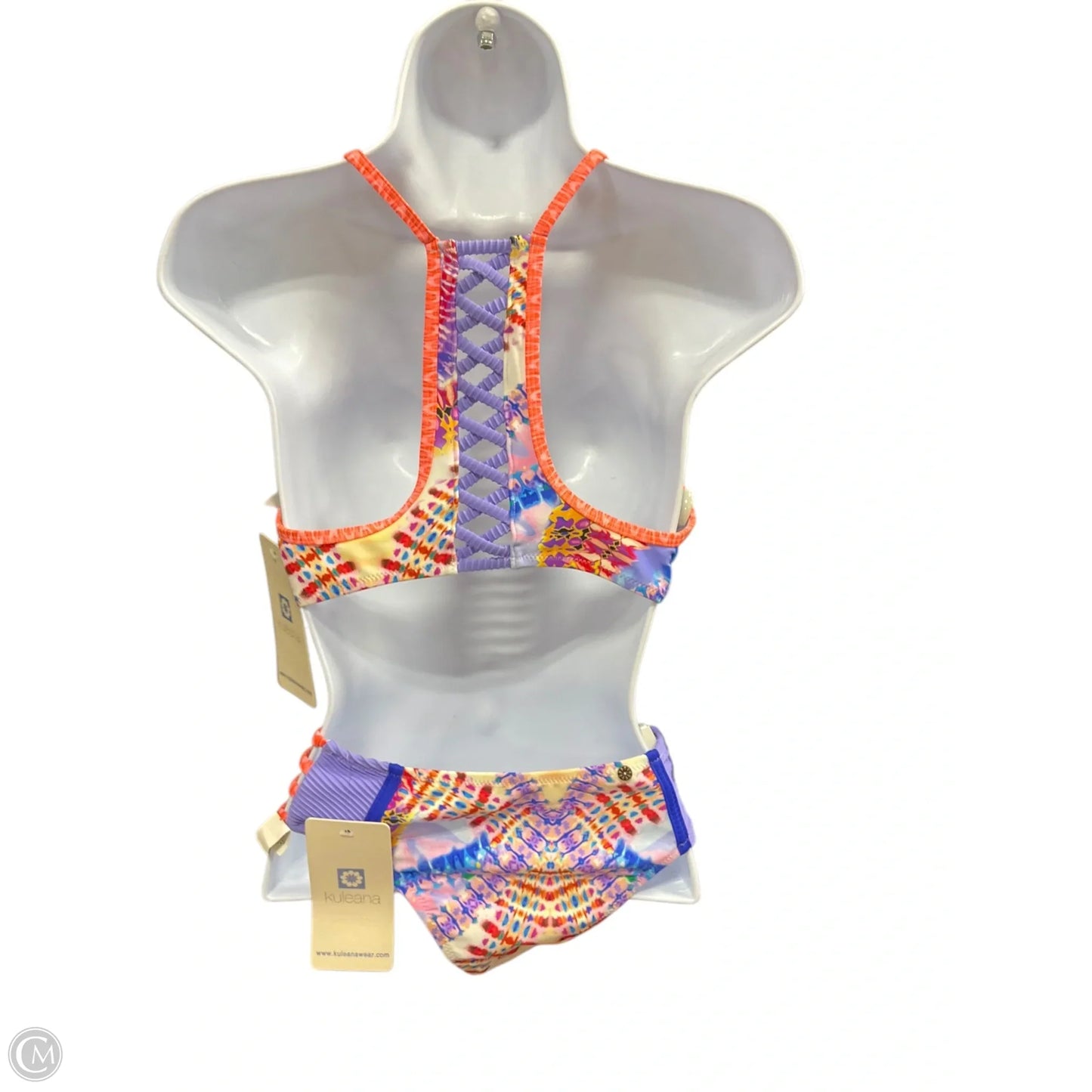 Swimsuit 2pc By Clothes Mentor In Orange & Purple, Size: S