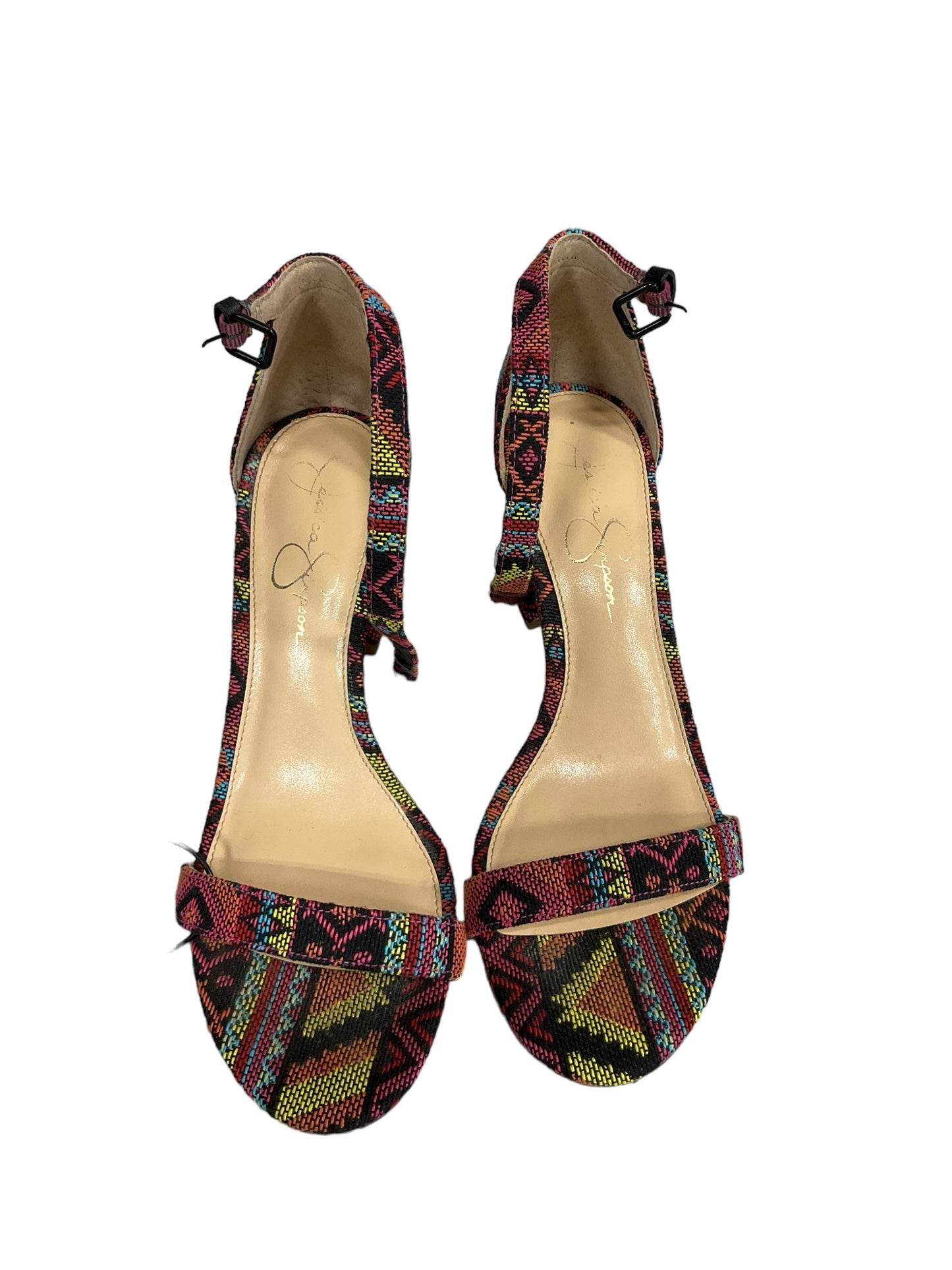 Sandals Heels Block By Jessica Simpson Size: 8