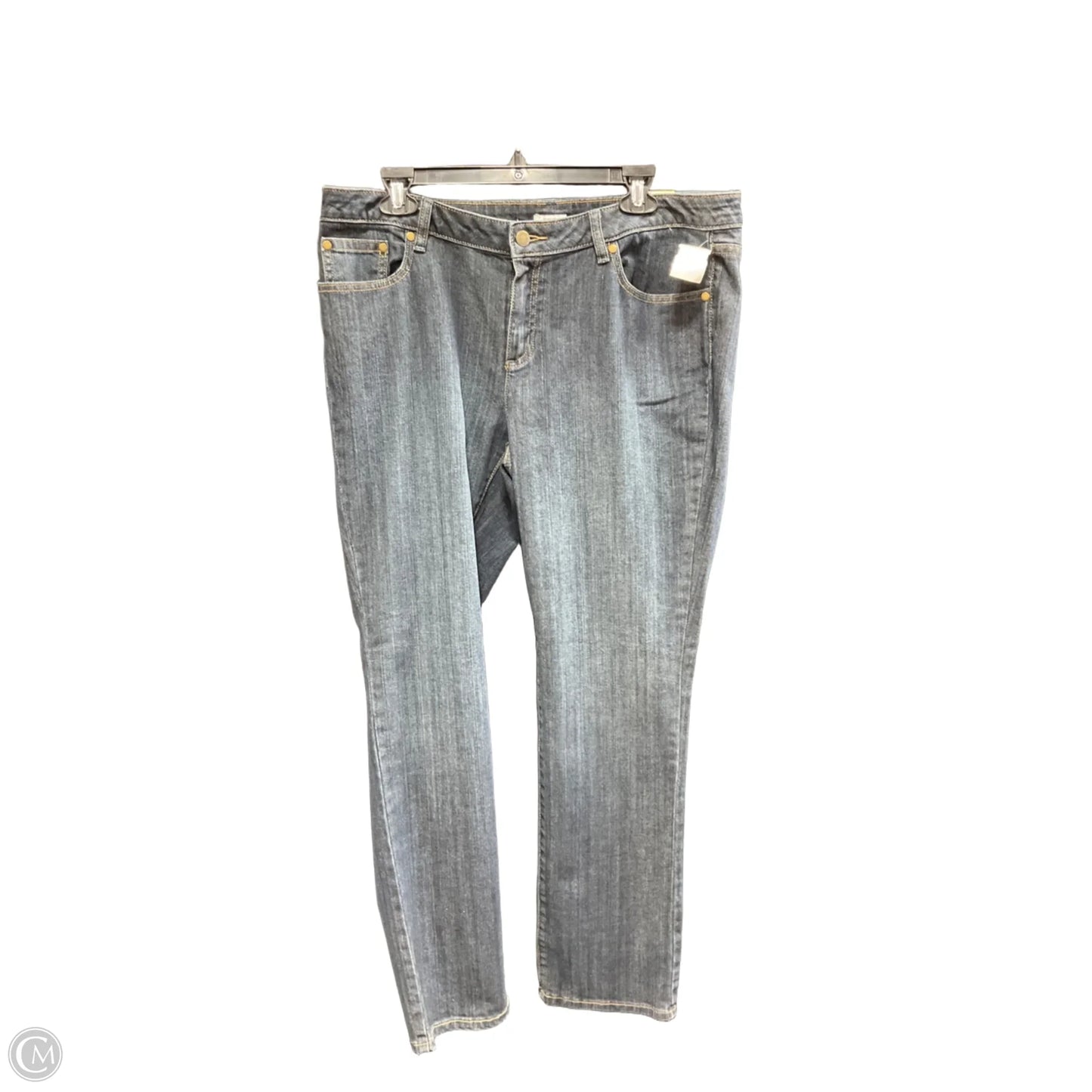 Jeans Straight By Liz Claiborne In Blue Denim, Size: 14