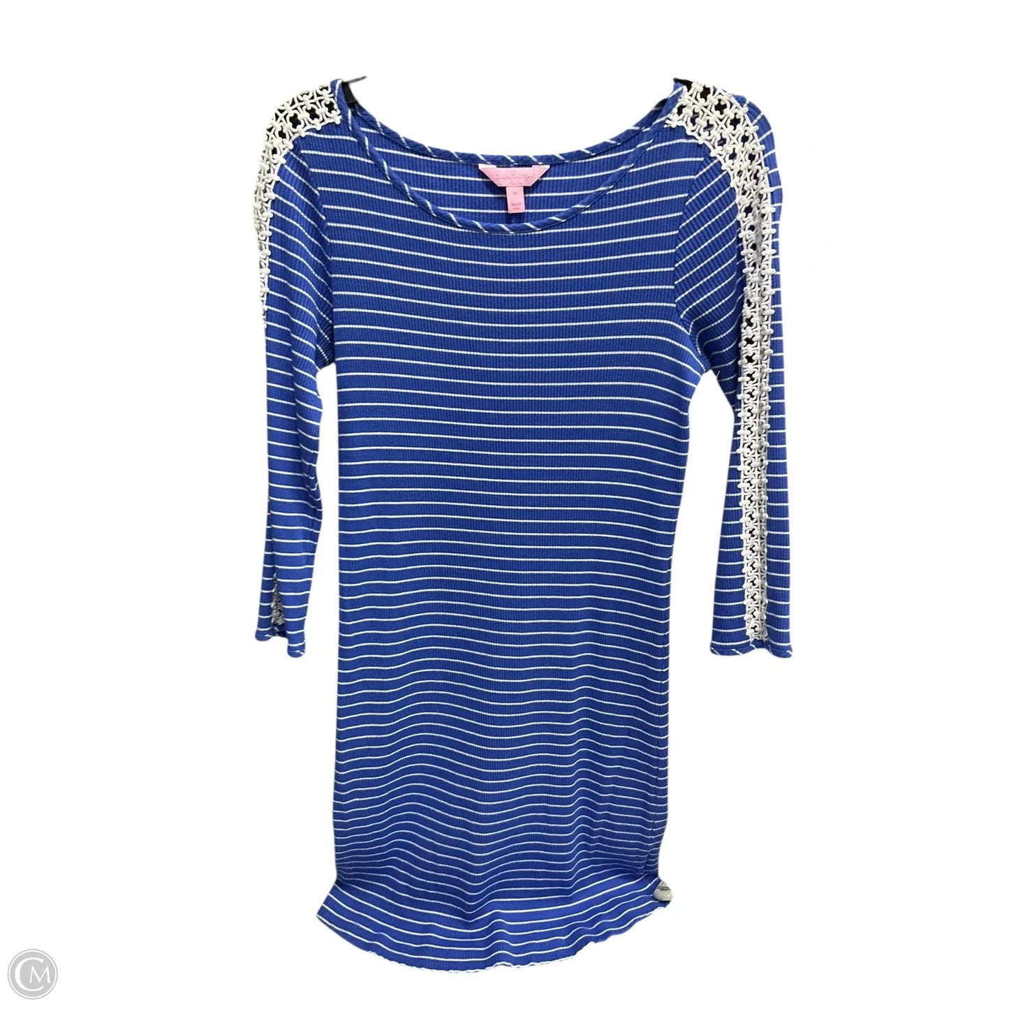 Dress Designer By Lilly Pulitzer In Blue & White, Size: M