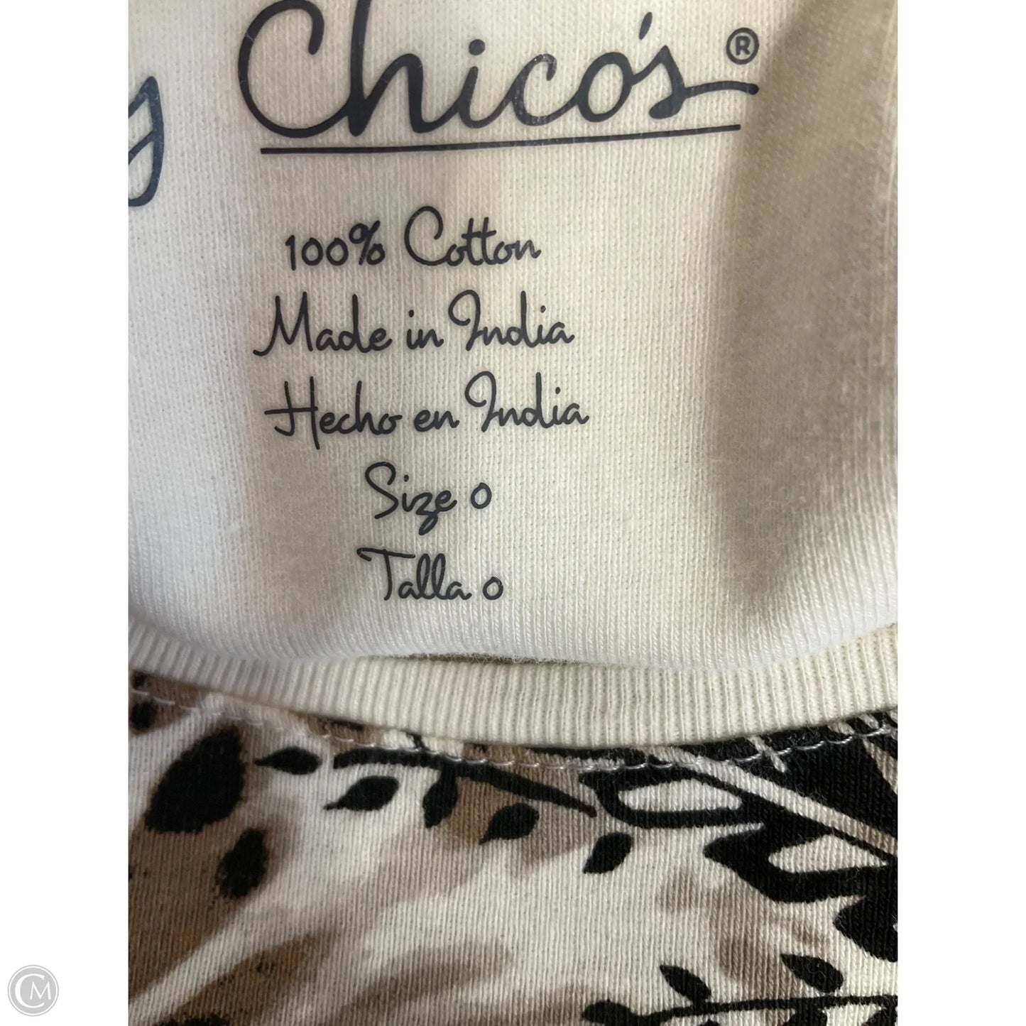 Top Long Sleeve Basic By Chicos In Cream, Size: S