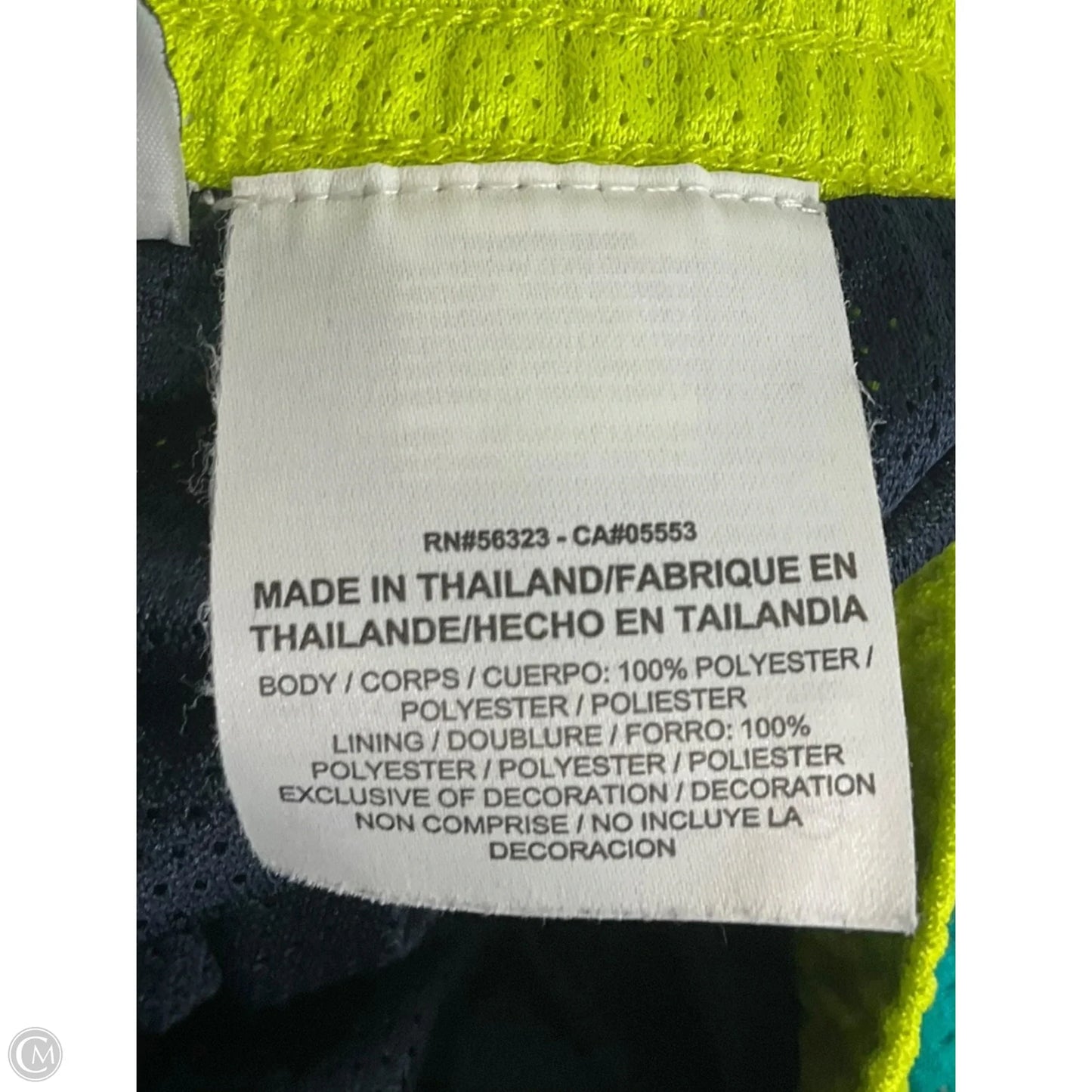 Athletic Shorts By Nike Apparel In Blue & Yellow, Size: L