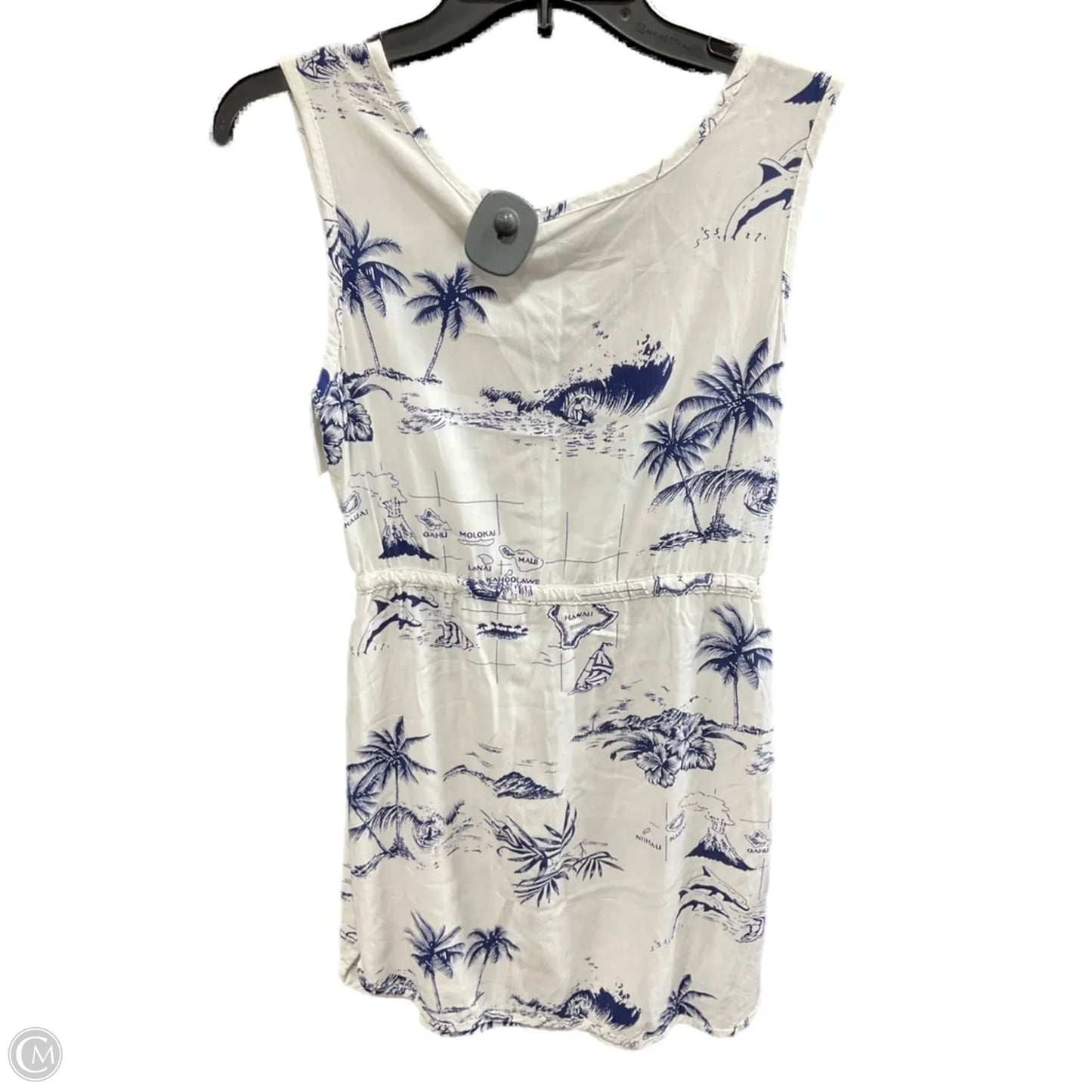 Dress Casual Short By Clothes Mentor In Blue & White, Size: S