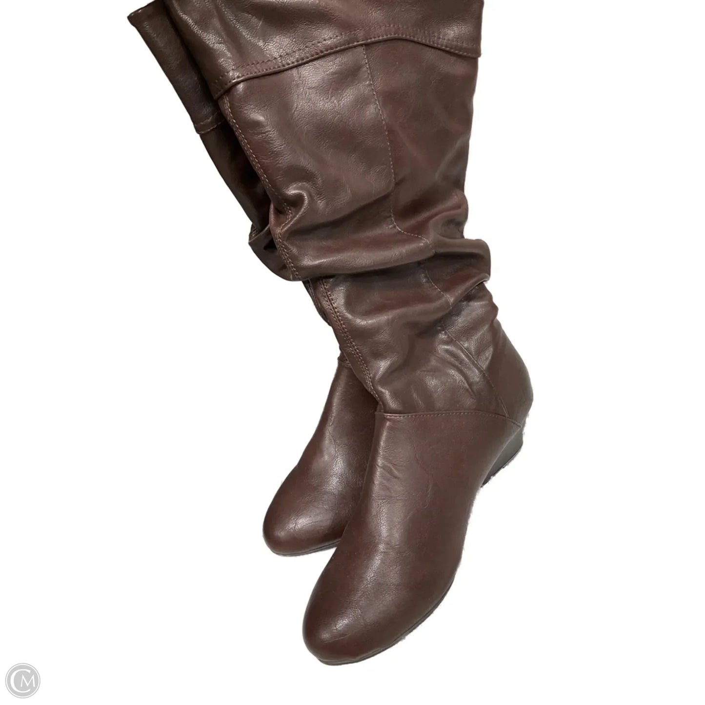 Boots Knee Heels By White Mountain In Brown, Size: 10