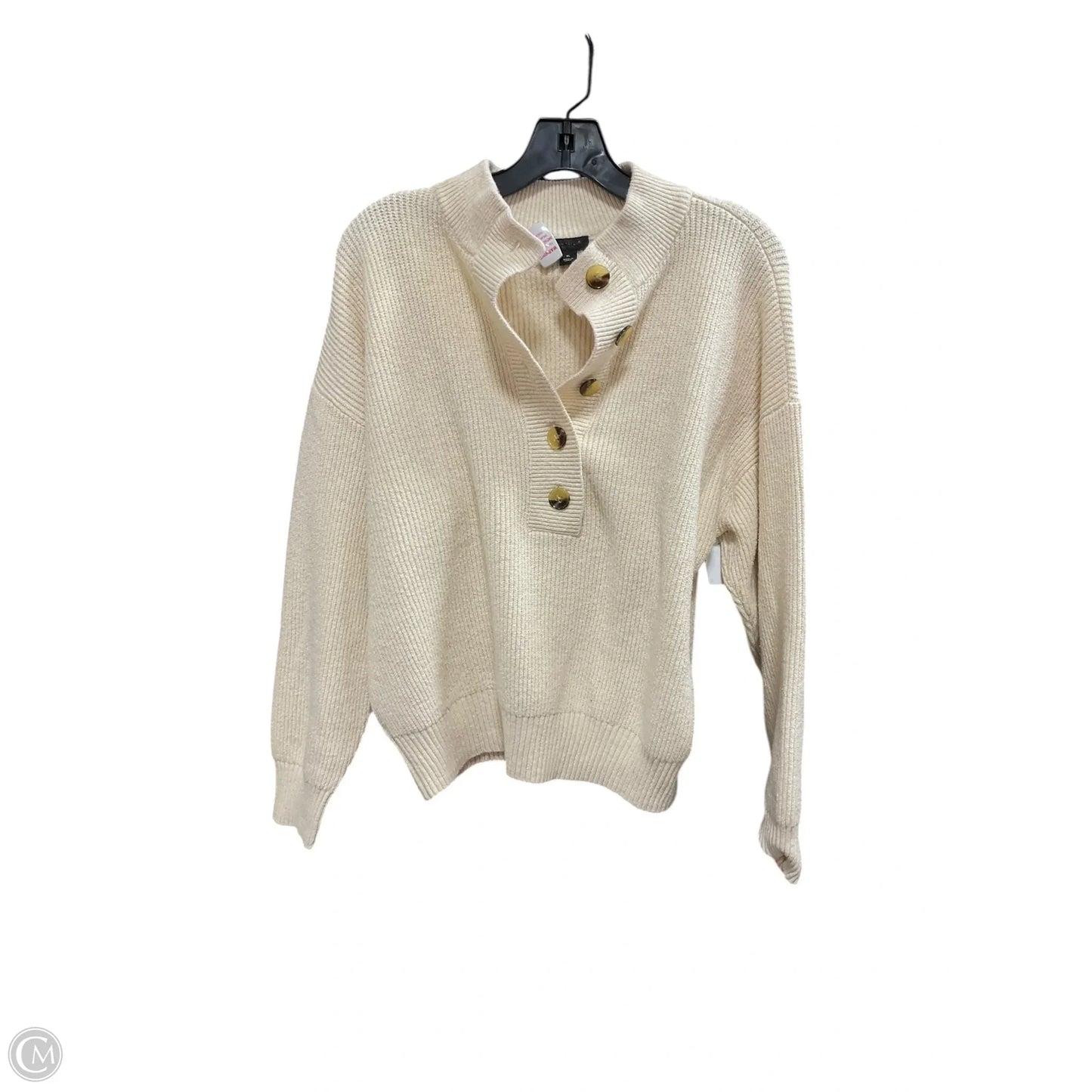 Cardigan By Ann Taylor In Cream, Size: Xl