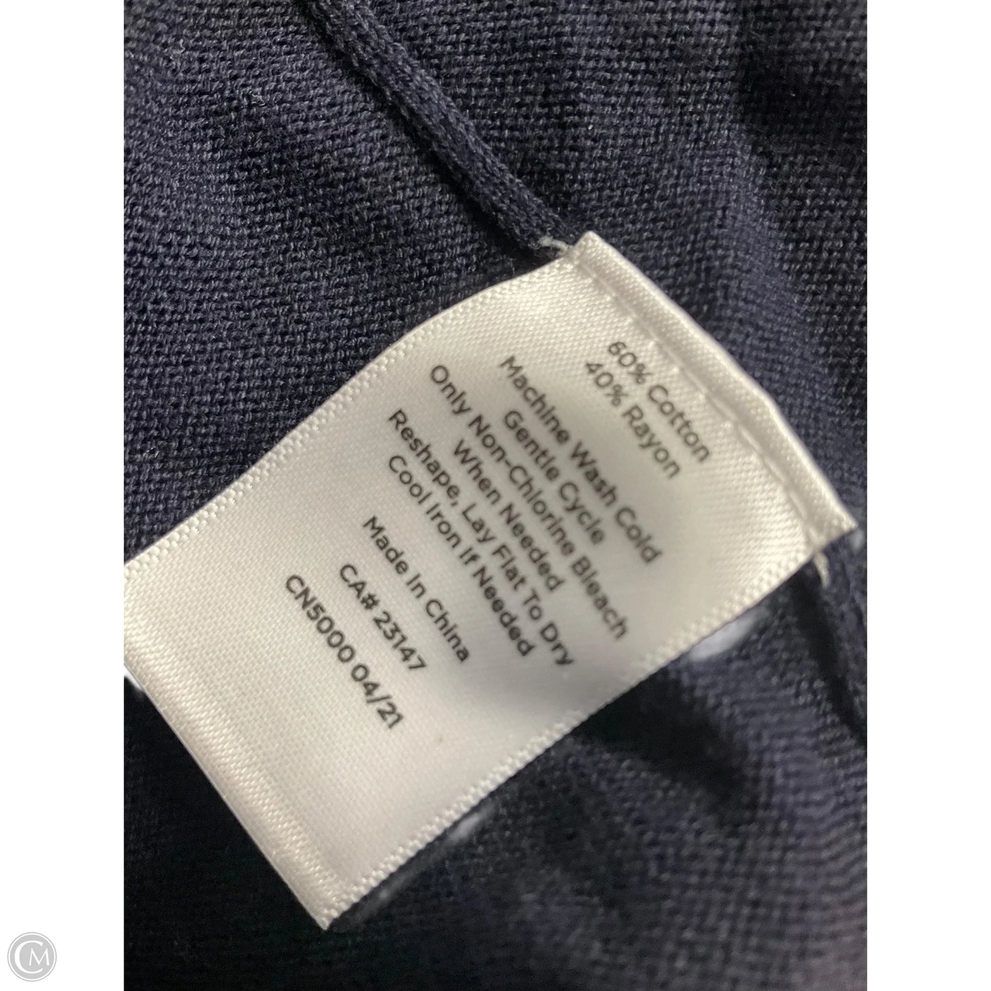 Top Long Sleeve Basic By Talbots In Navy, Size: 2x