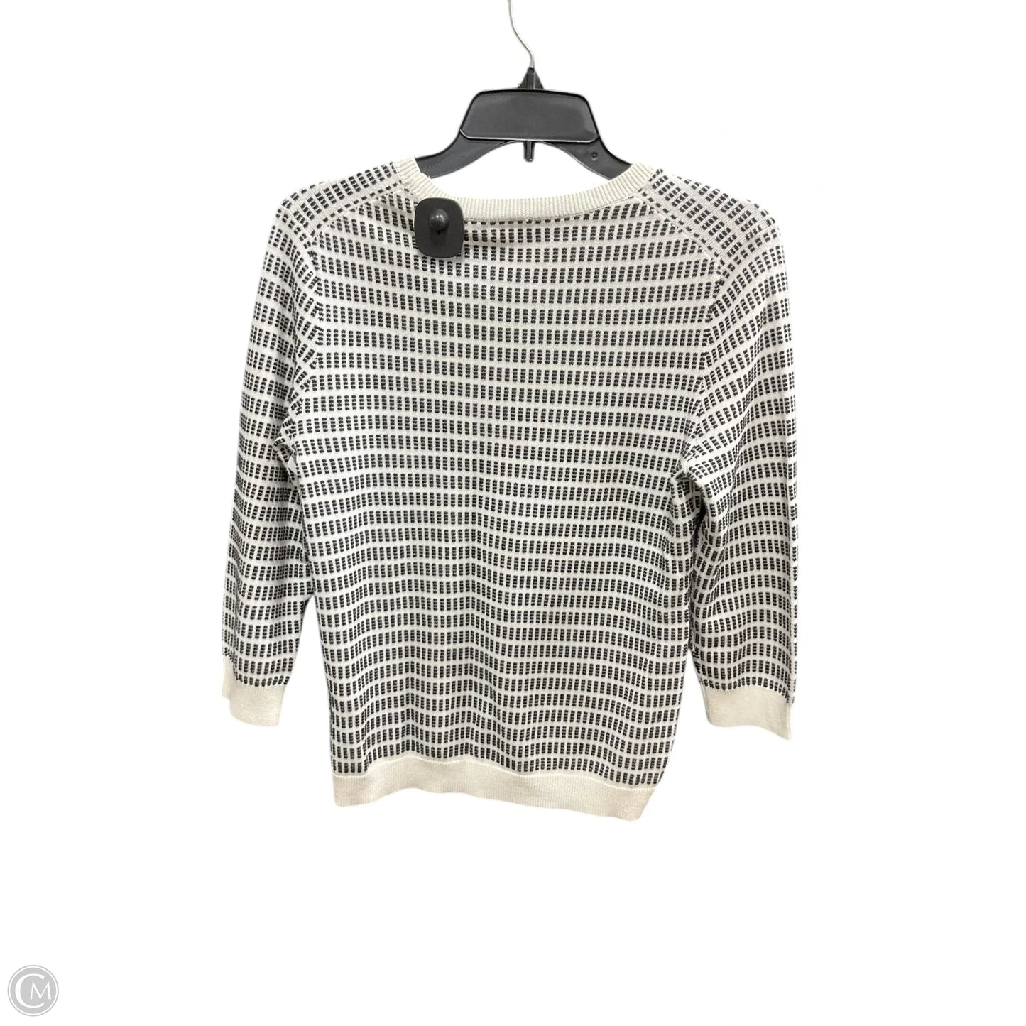 Top 3/4 Sleeve By J. Crew In Black & Tan, Size: M