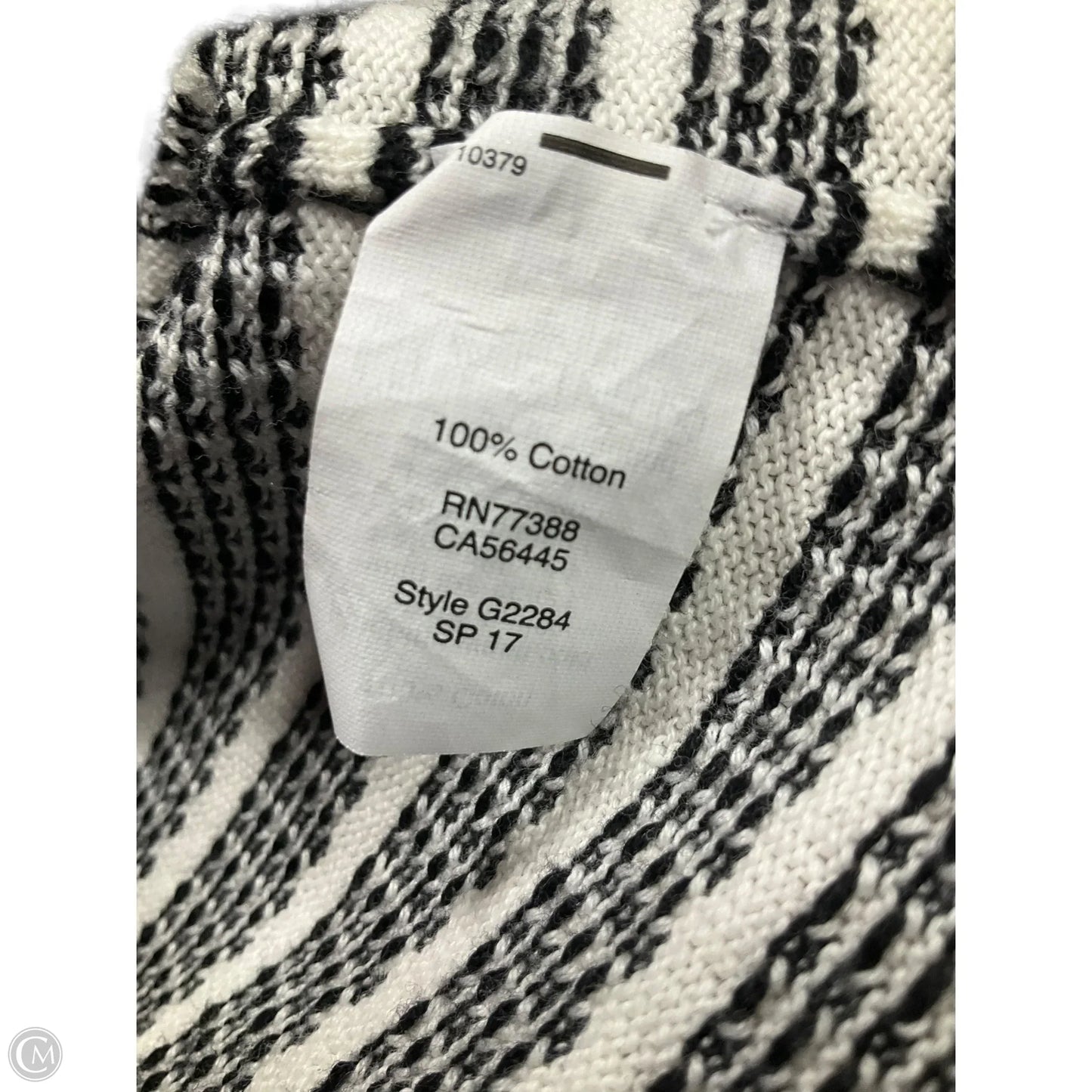 Top 3/4 Sleeve By J. Crew In Black & Tan, Size: M