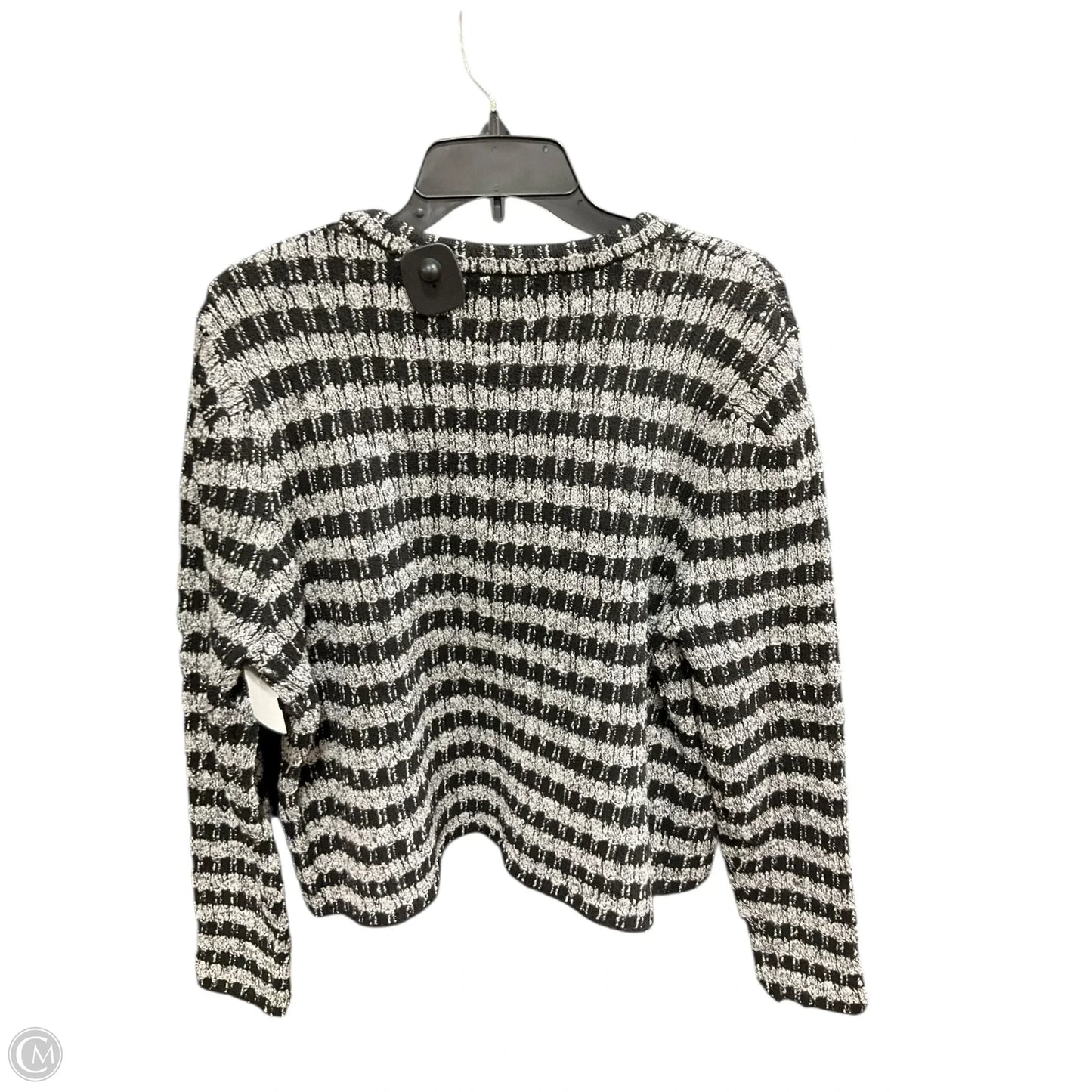 Sweater Cardigan By Clothes Mentor In Black & White, Size: Xl