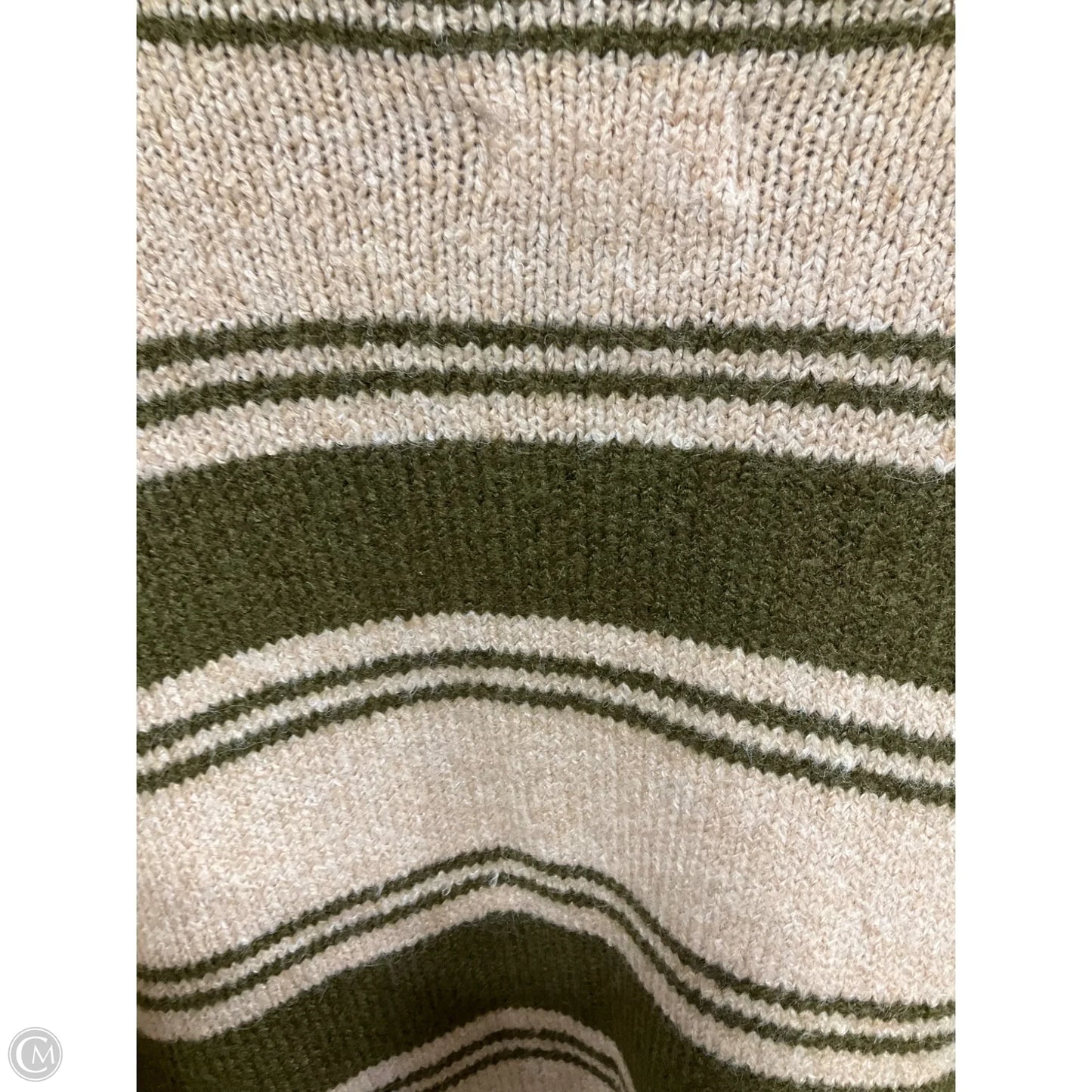 Sweater Cardigan By Knox Rose In Green & Tan, Size: M