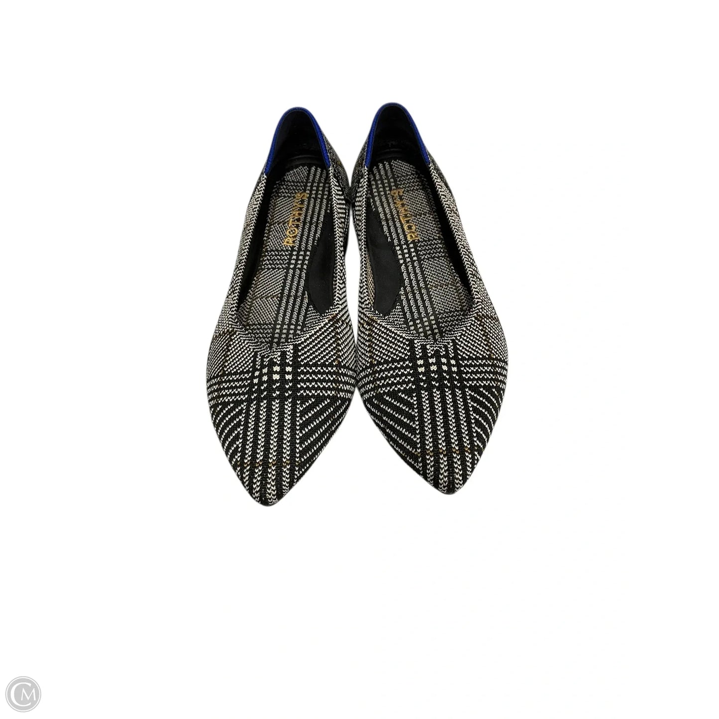 Shoes Flats By Rothys In Black & White, Size: 7.5