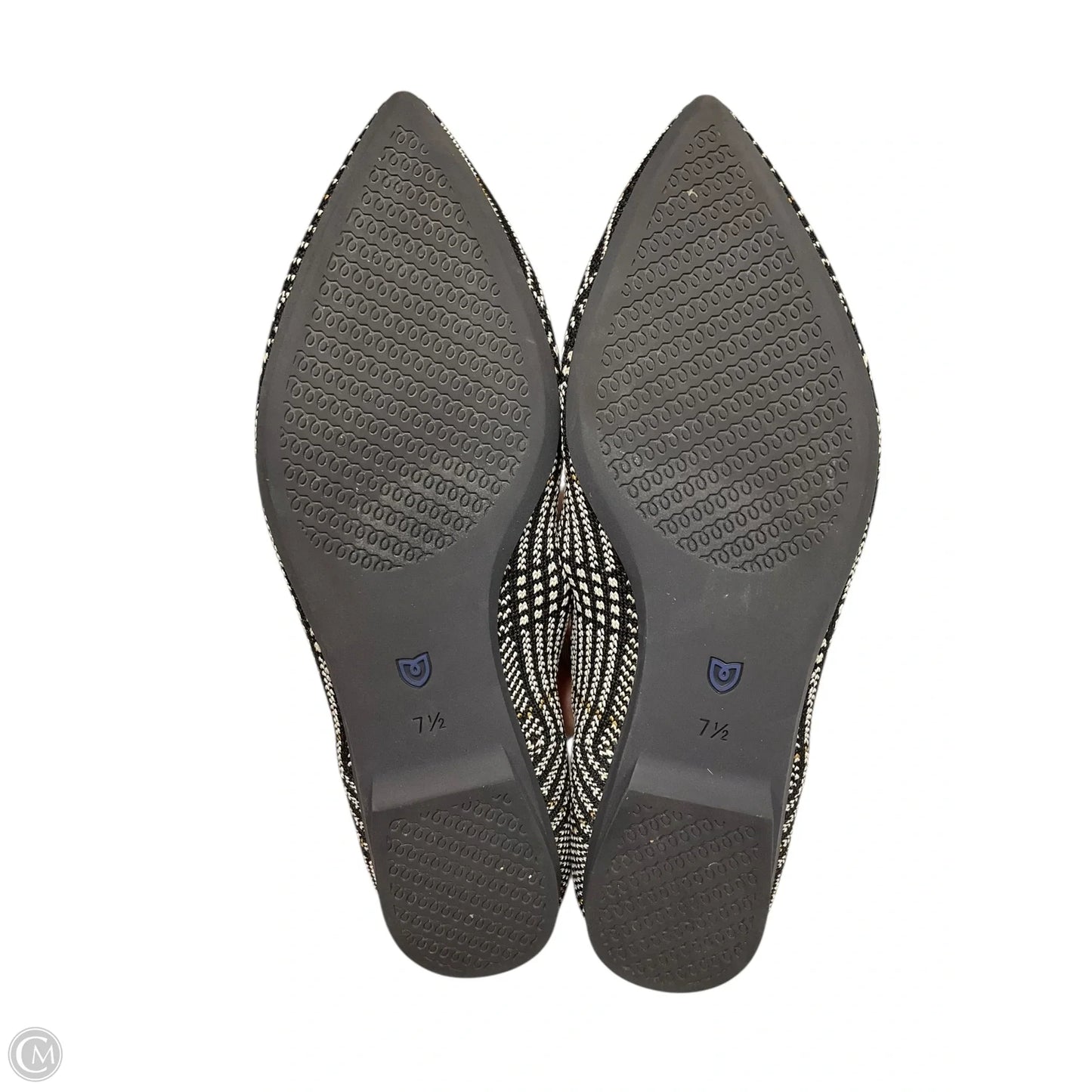 Shoes Flats By Rothys In Black & White, Size: 7.5