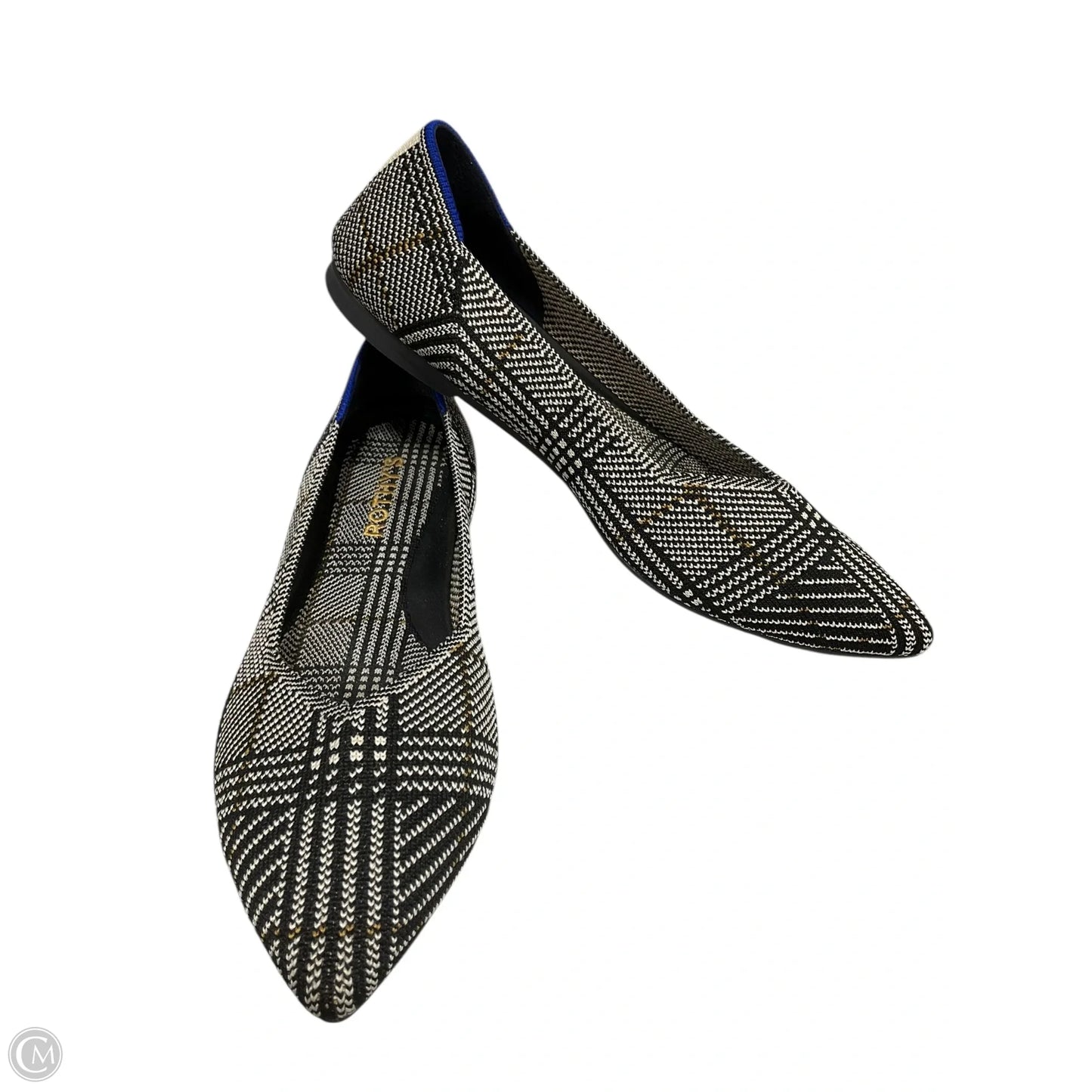 Shoes Flats By Rothys In Black & White, Size: 7.5