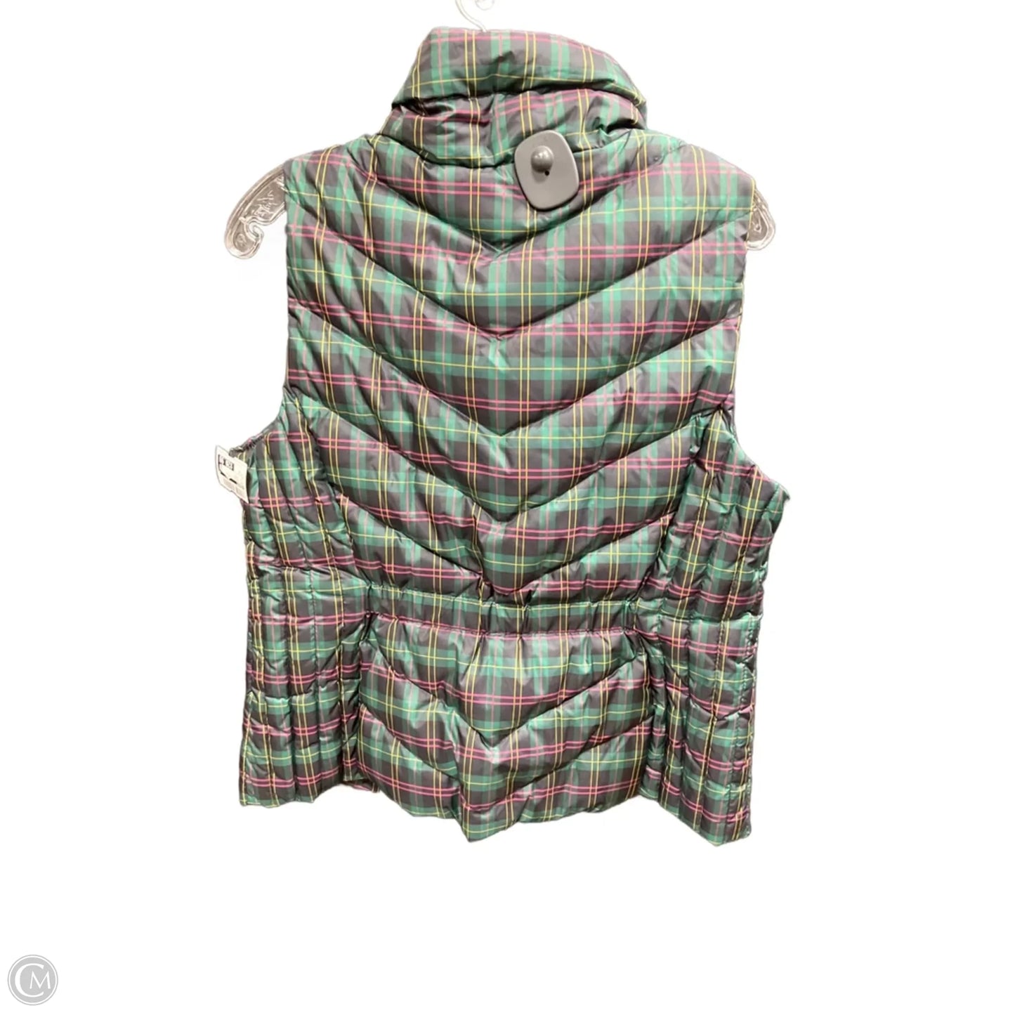 Vest Puffer & Quilted By Talbots In Blue & Green, Size: Lp