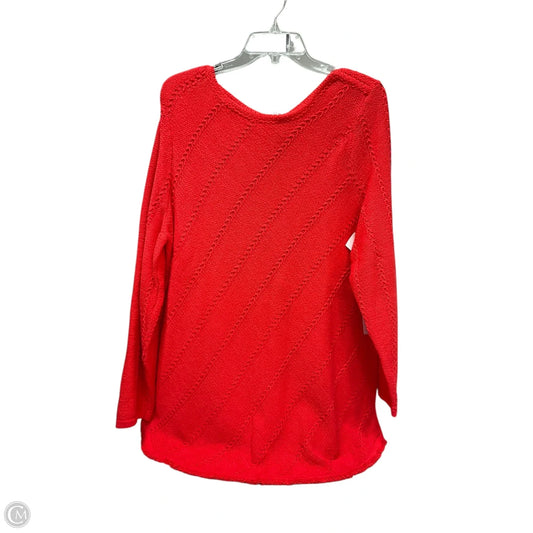 Top Long Sleeve Basic By Chicos In Red, Size: Xl