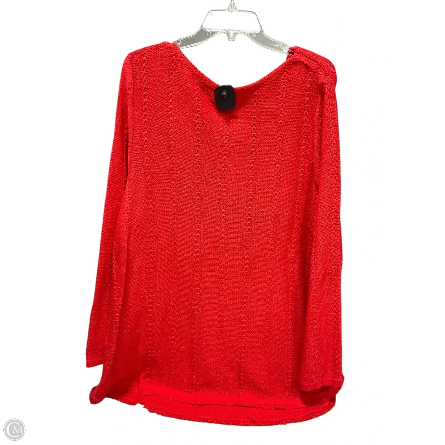 Top Long Sleeve Basic By Chicos In Red, Size: Xl