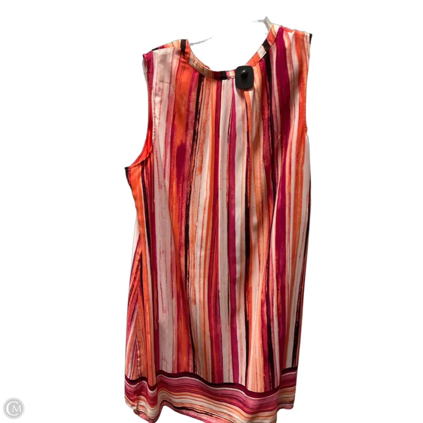 Dress Casual Short By Apt 9 In Orange & Pink, Size: 20