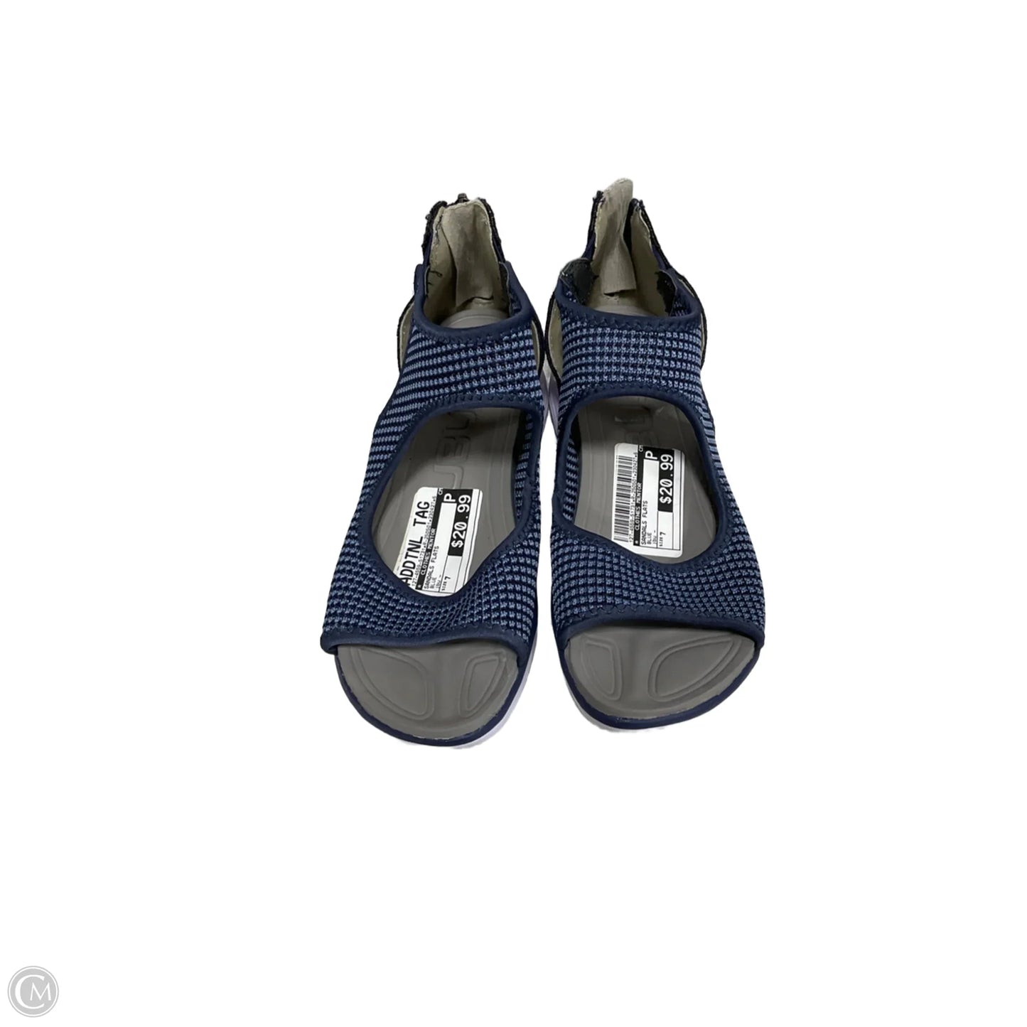 Sandals Flats By Clothes Mentor In Blue, Size: 7
