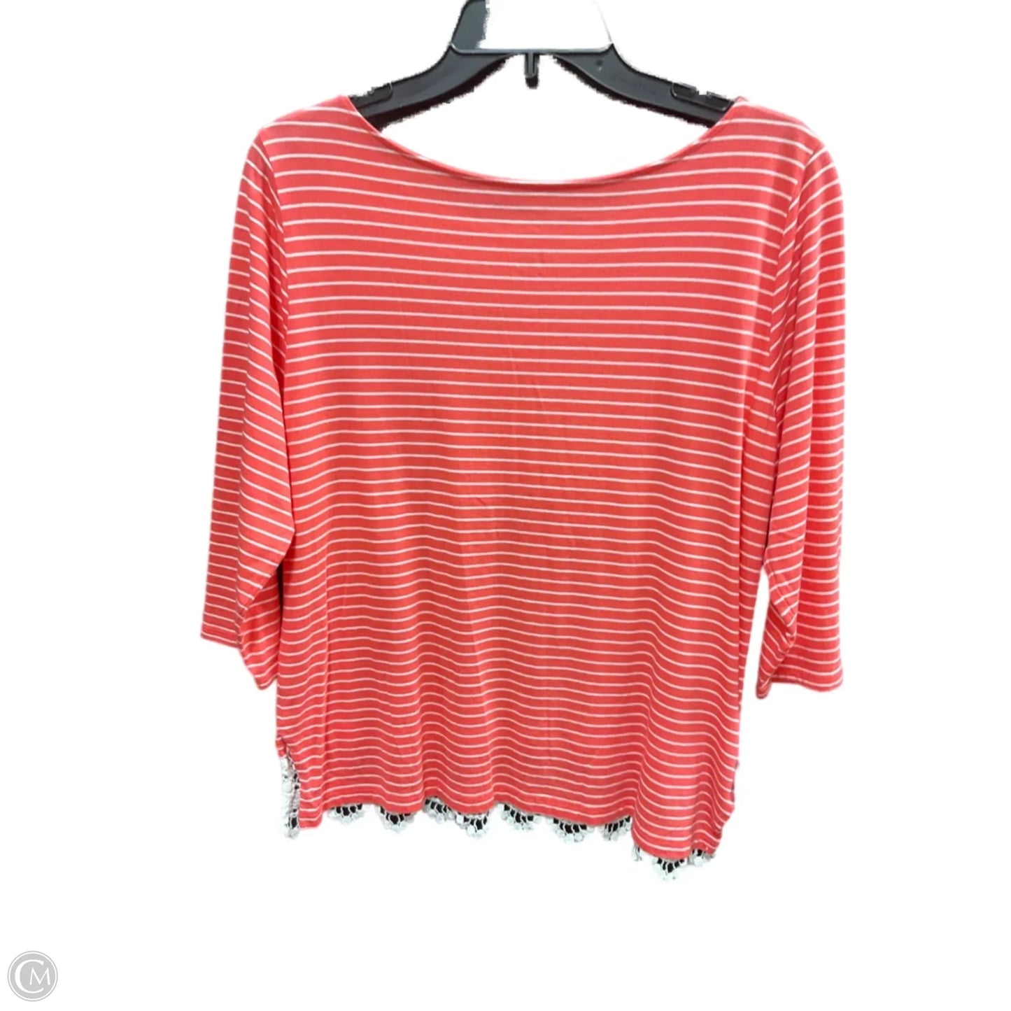Top 3/4 Sleeve By St Johns Bay In Orange, Size: L