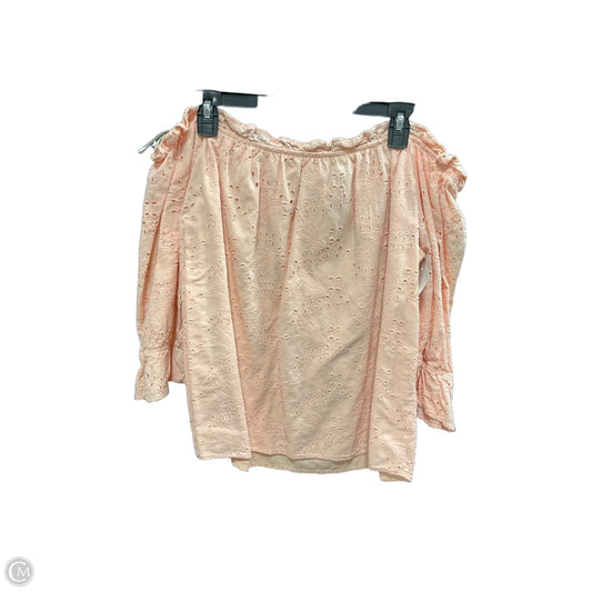 Top Short Sleeve By Ophelia Roe In Orange, Size: 1x