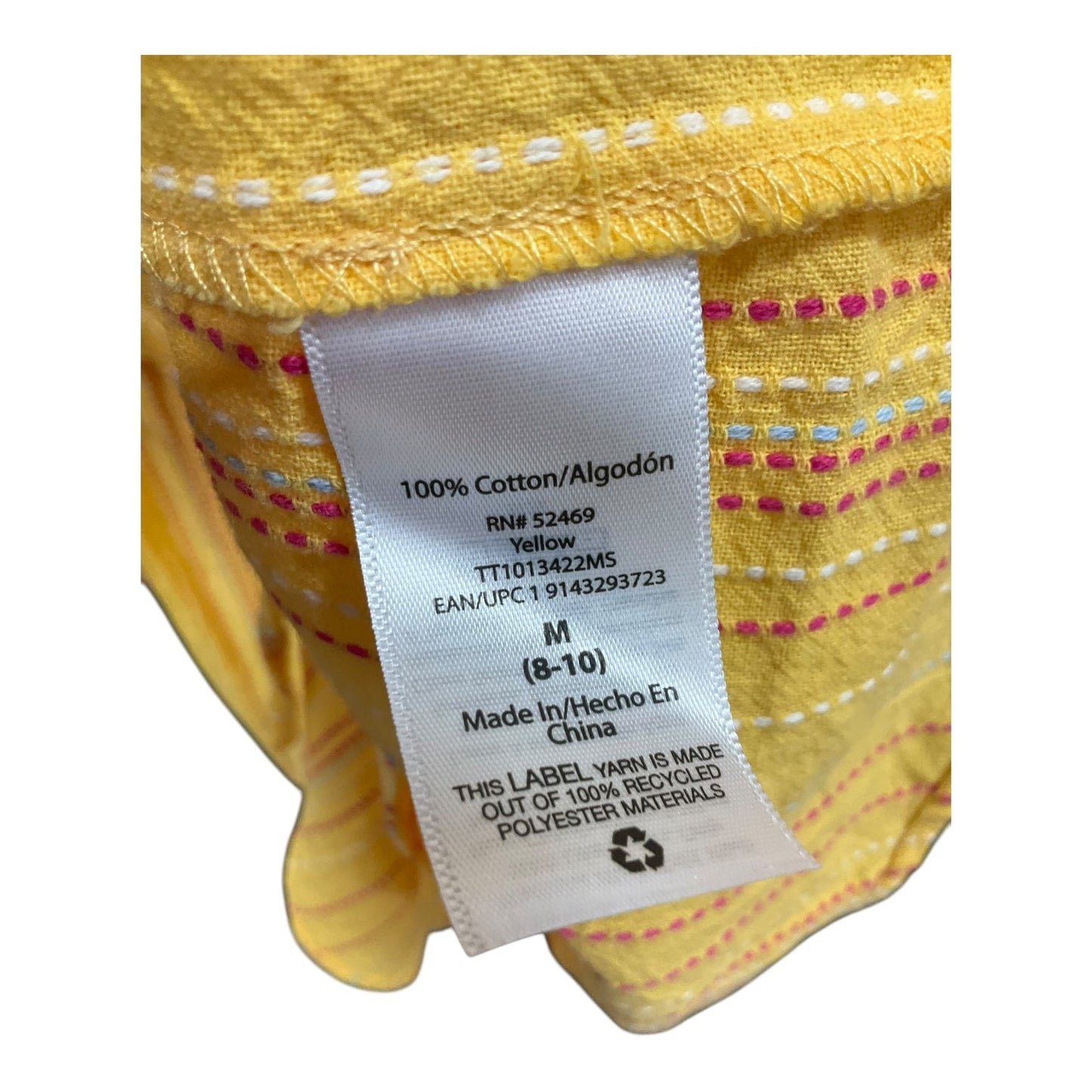 Top Long Sleeve By Time And Tru In Yellow, Size: M