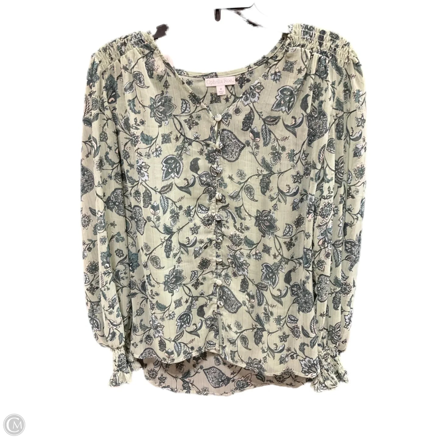 Top Long Sleeve By Ophelia Roe In Green, Size: M