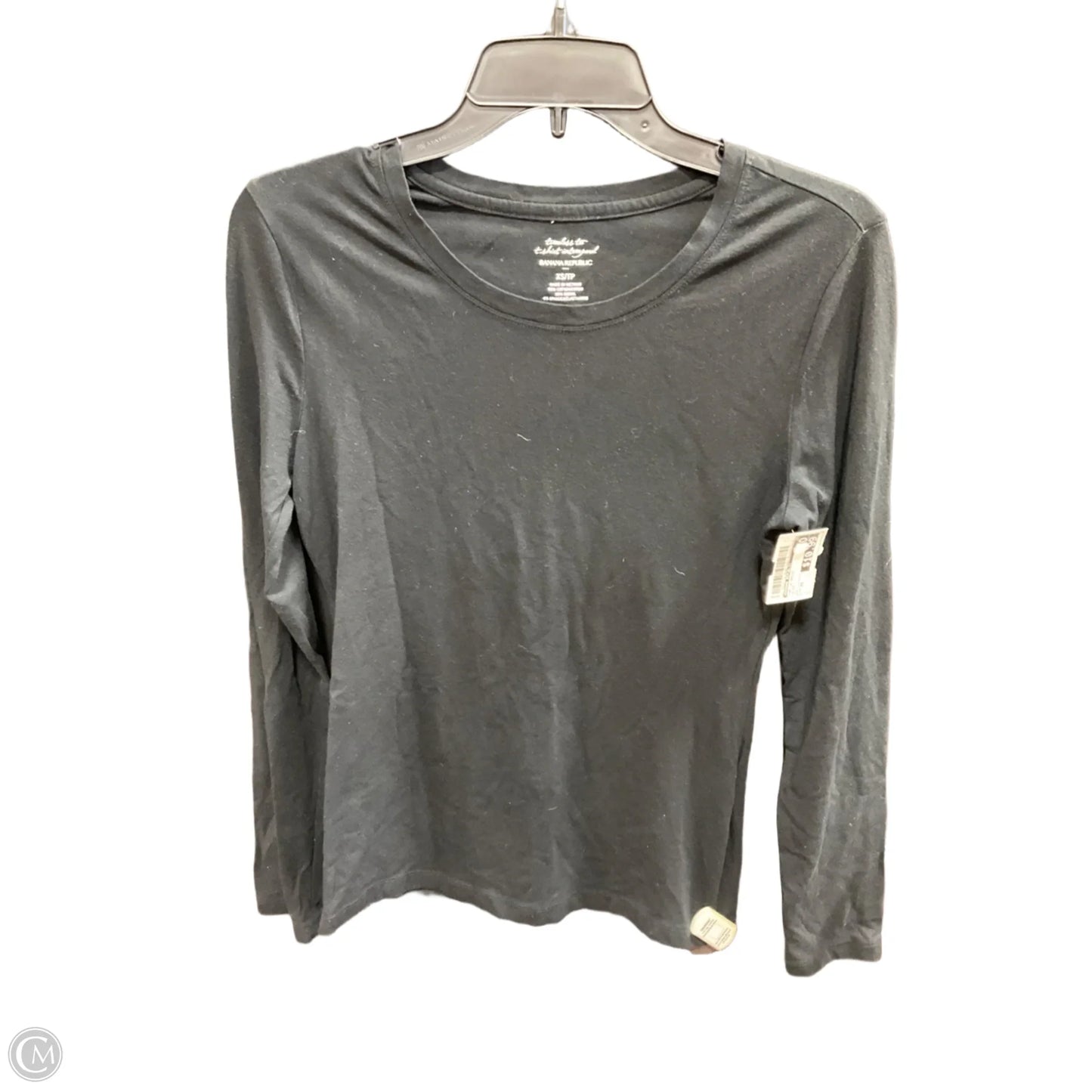 Top Long Sleeve Basic By Banana Republic In Black, Size: Xs