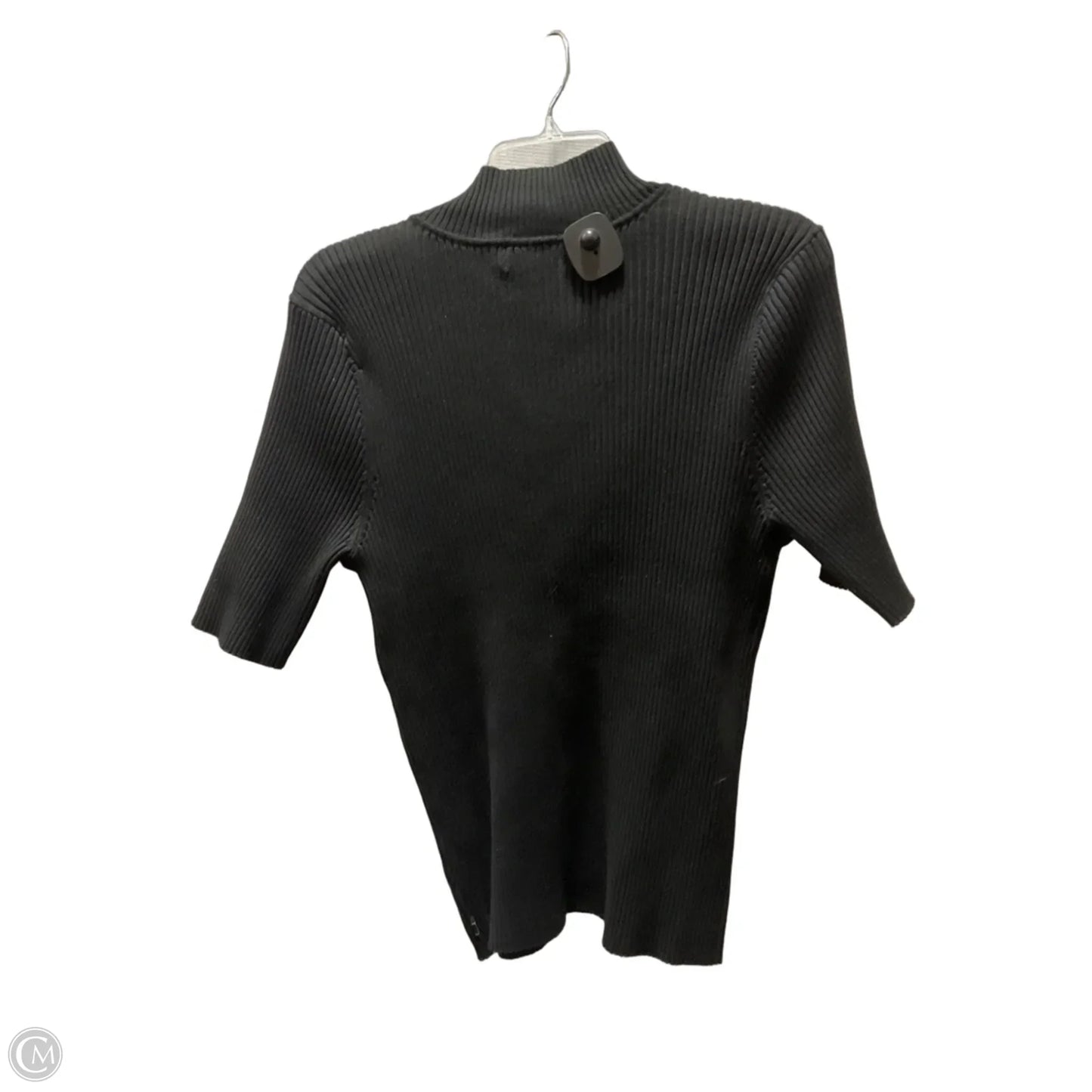 Top Short Sleeve Designer By Karl Lagerfeld In Black, Size: Xl