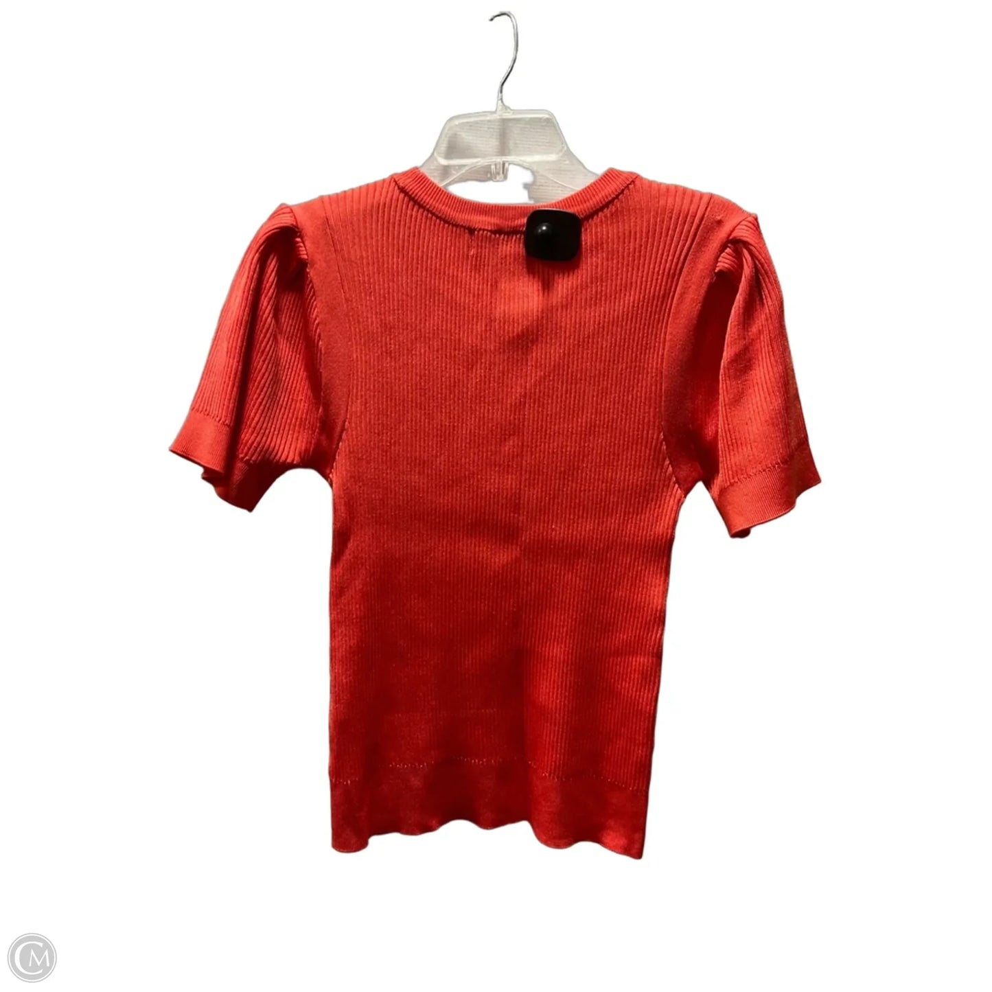 Top Short Sleeve Designer By Karl Lagerfeld In Orange, Size: L