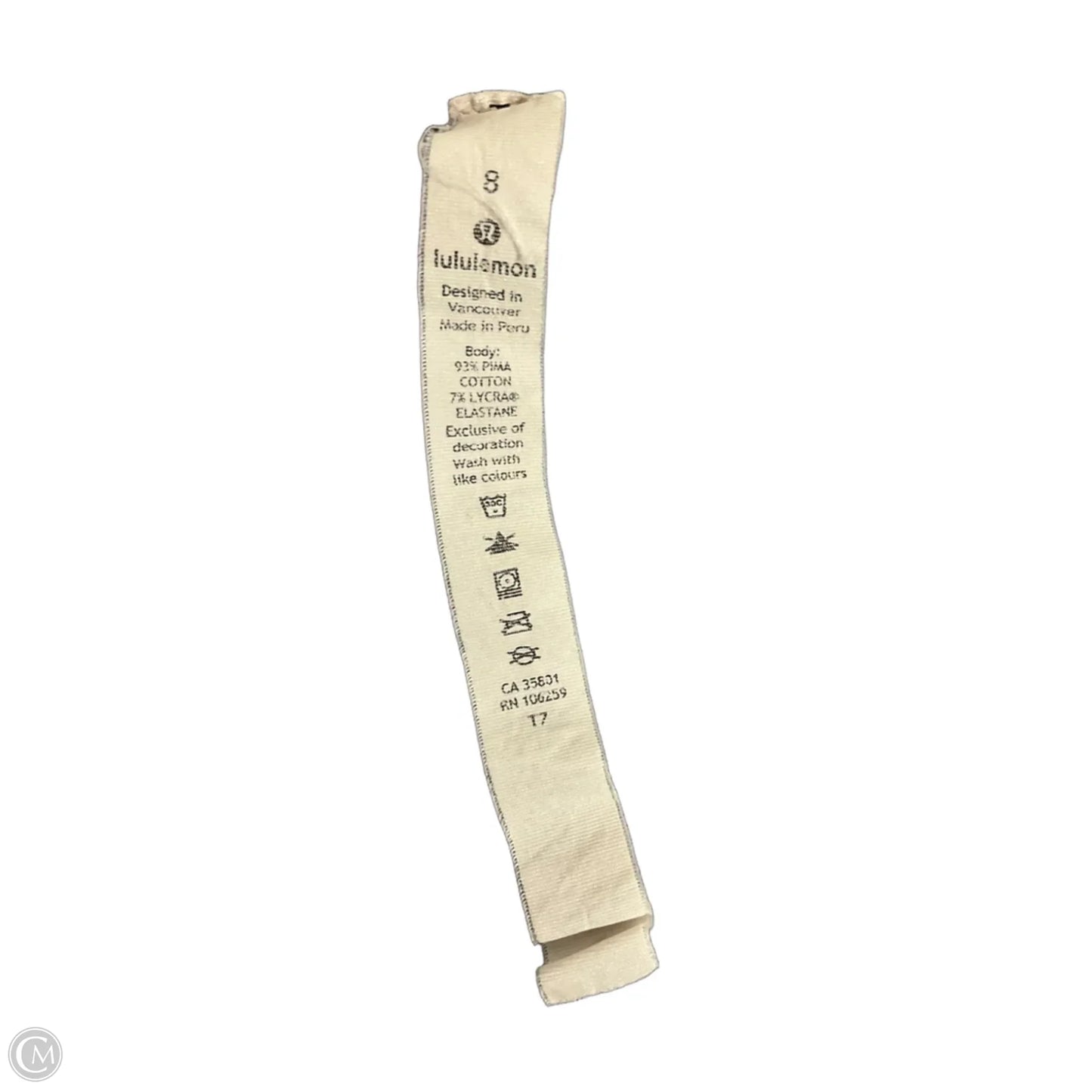 Athletic Top Short Sleeve By Lululemon In Grey, Size: 8