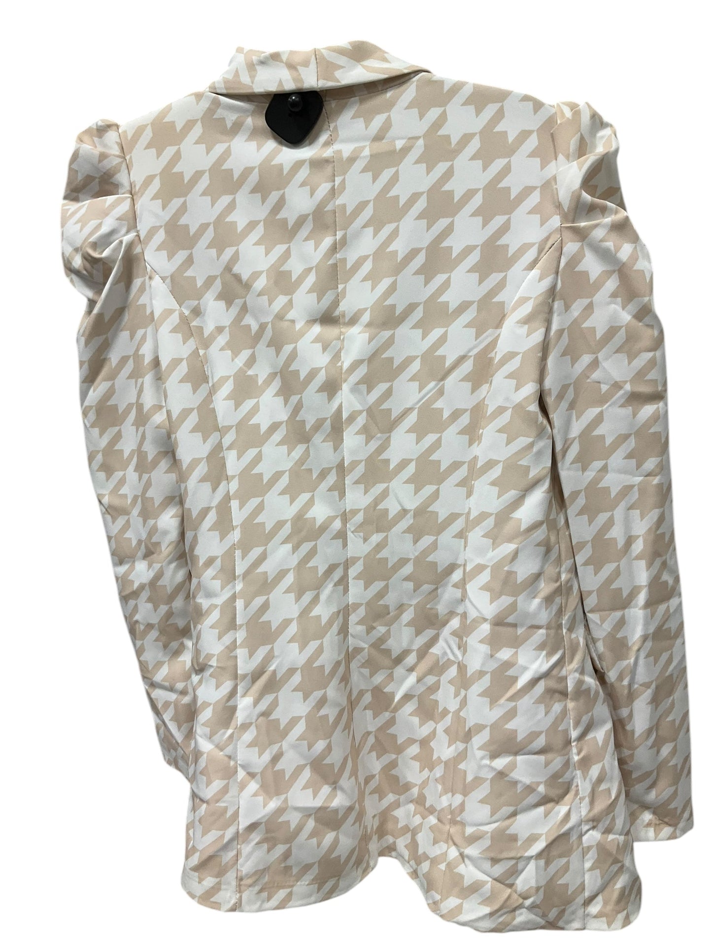 Blazer By Clothes Mentor In Tan & White, Size: L