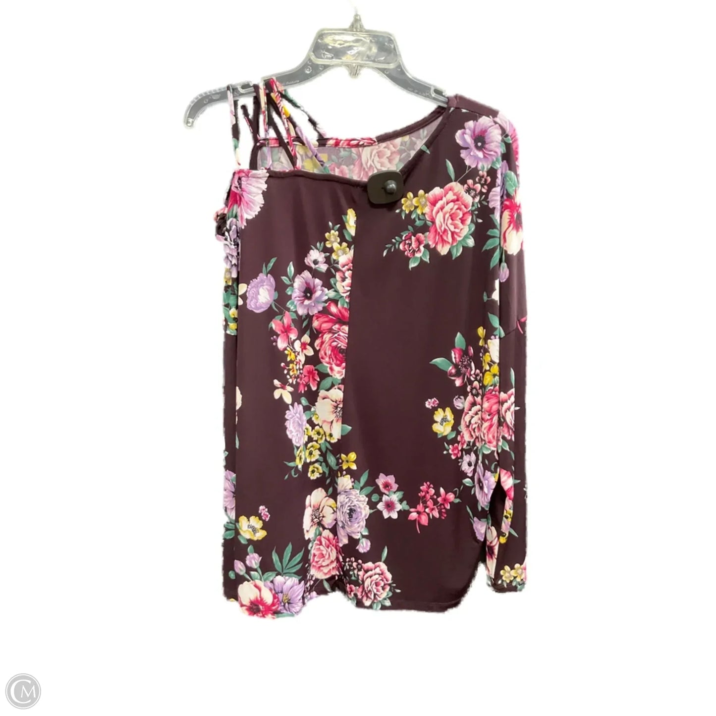 Top Long Sleeve By White Birch In Floral Print, Size: 1x