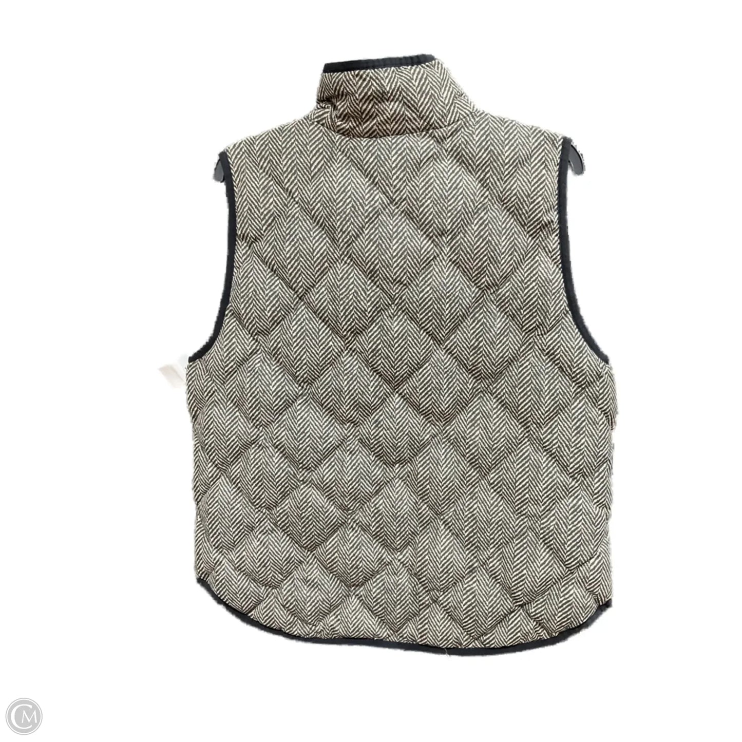 Vest Puffer & Quilted By J. Crew In Green & White, Size: Xl