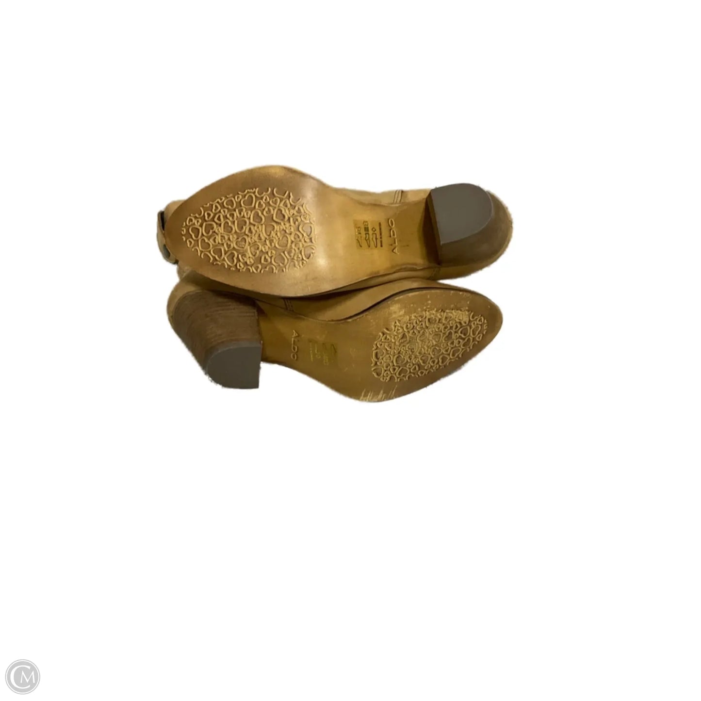 Boots Ankle Heels By Aldo In Tan, Size: 8.5