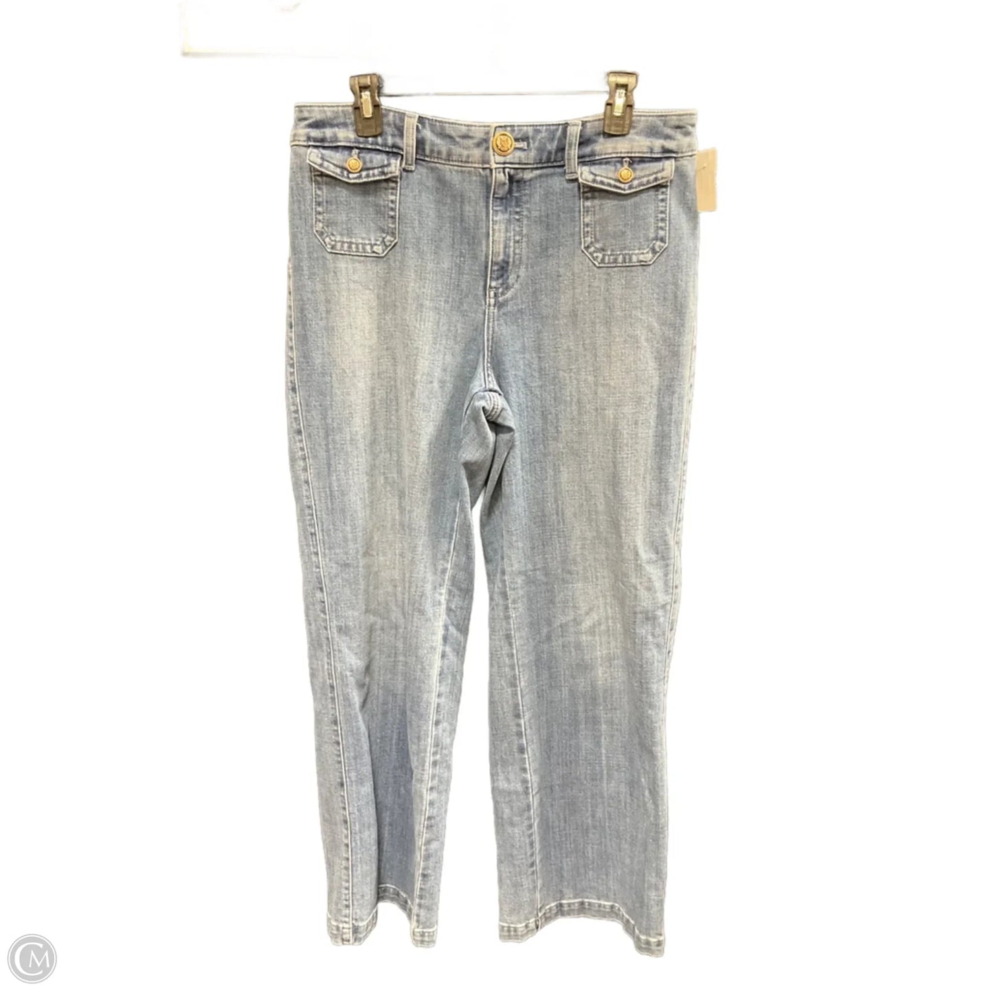 Jeans Wide Leg By Talbots In Blue Denim, Size: 10