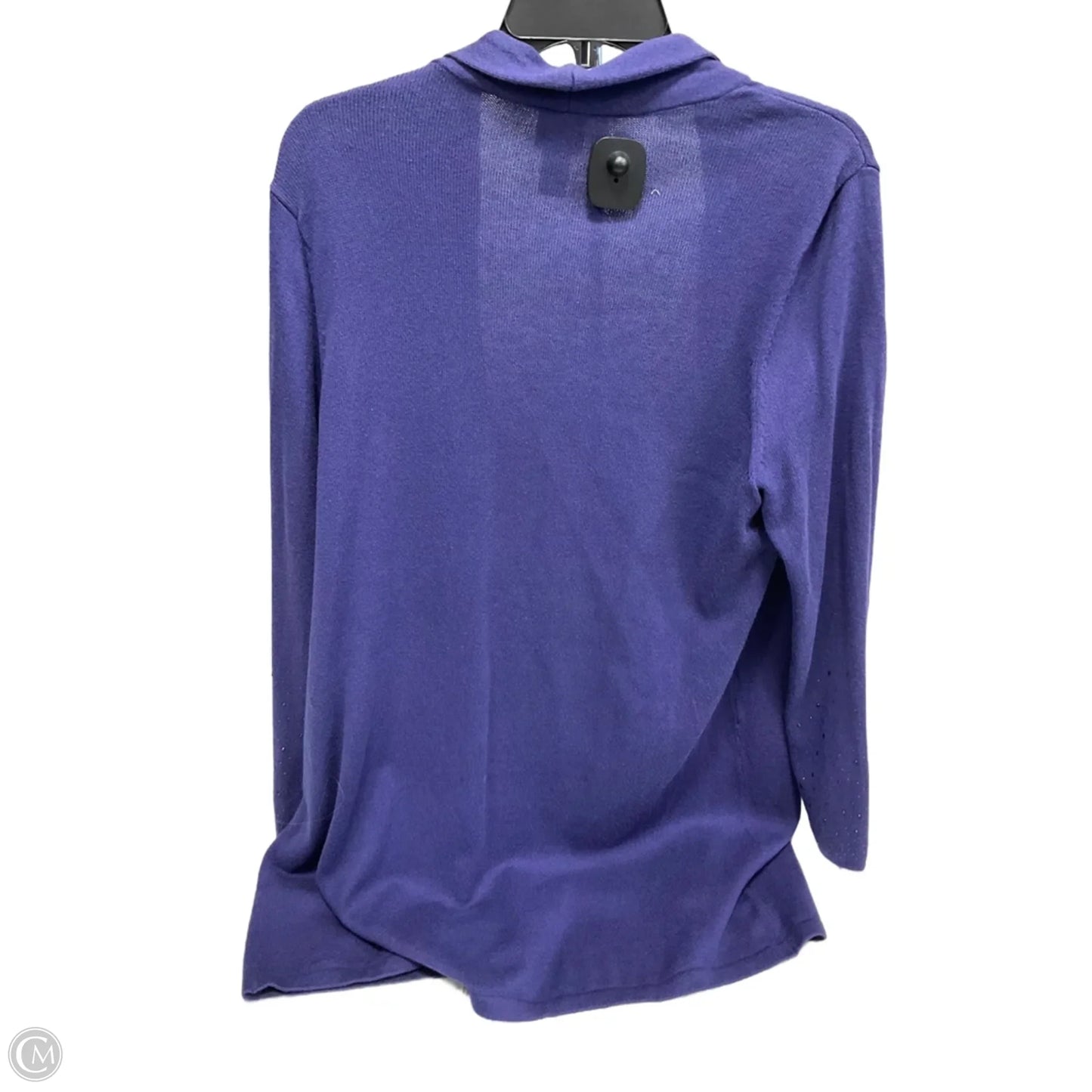 Sweater Cardigan By Chicos In Purple, Size: L