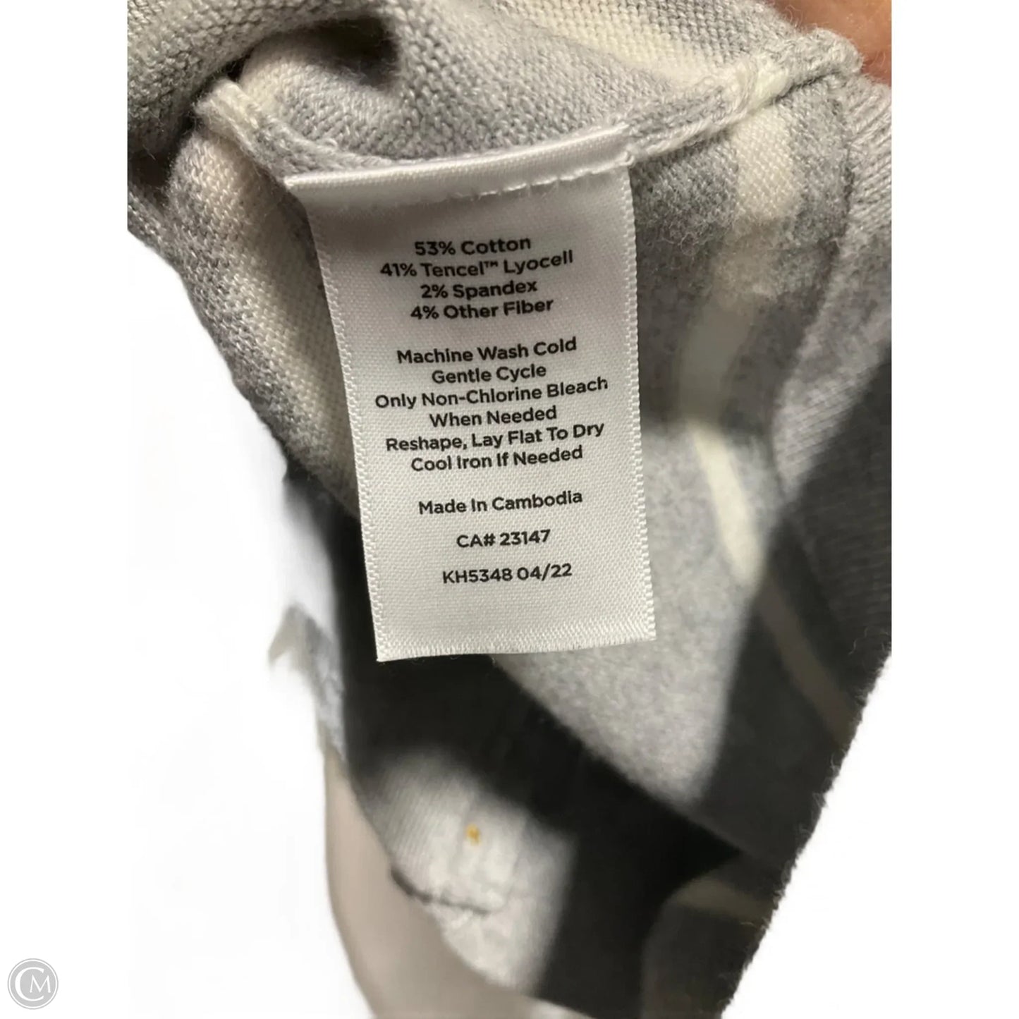 Cardigan By Talbots In Striped Pattern, Size: L
