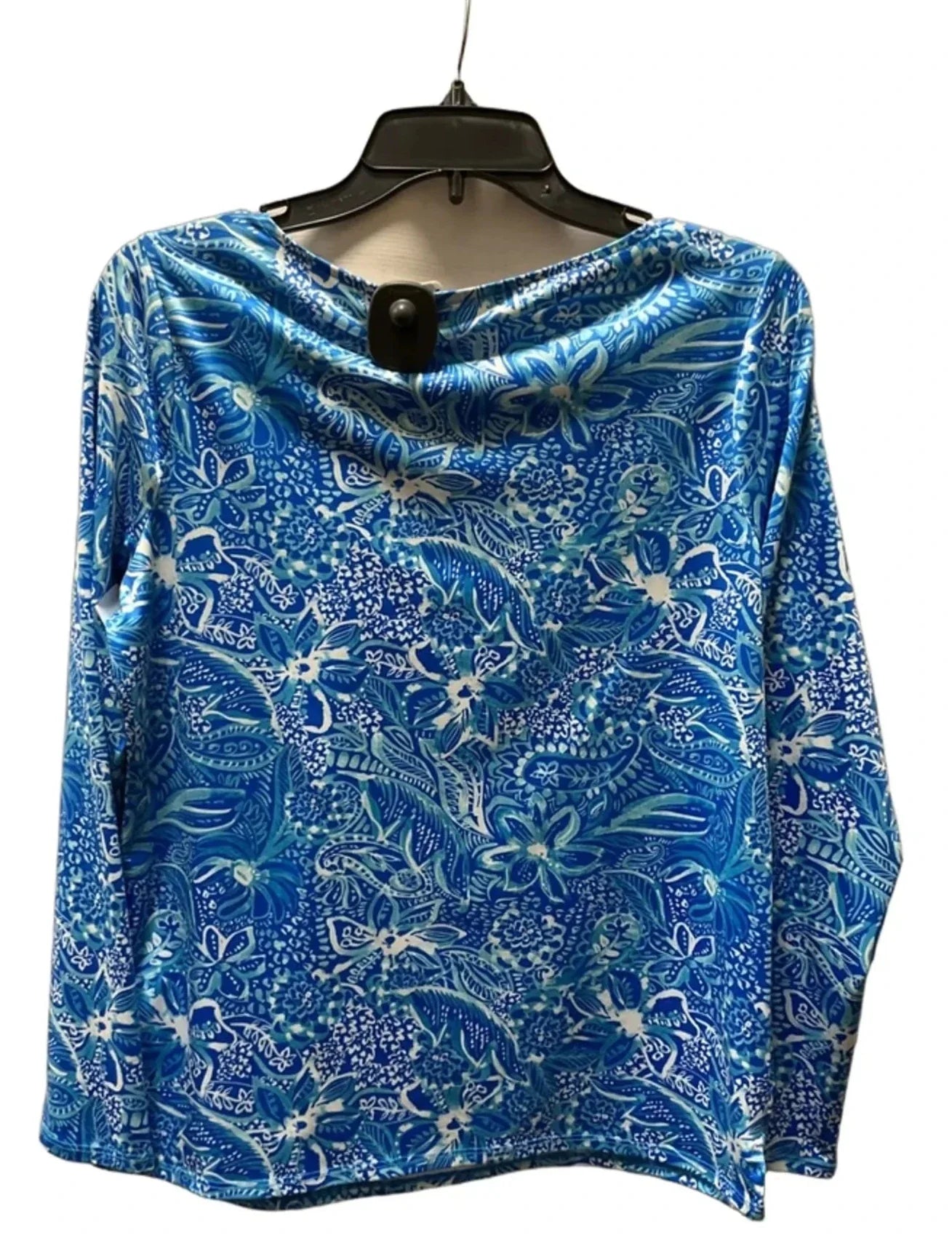 Top Long Sleeve By Stella Parker In Blue & White, Size: S