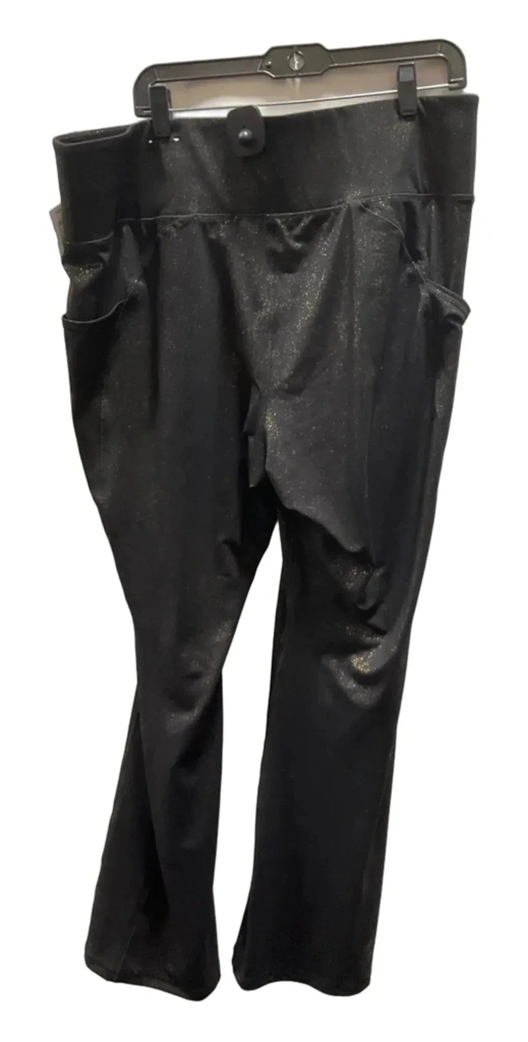 Athletic Pants By Livi Active In Black & Gold, Size: 2x