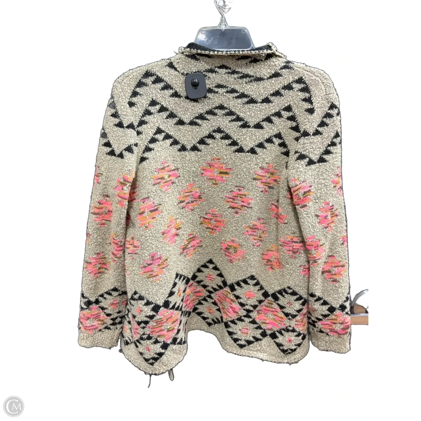 Sweater Cardigan By Love On A Hanger In Pink & Tan, Size: M