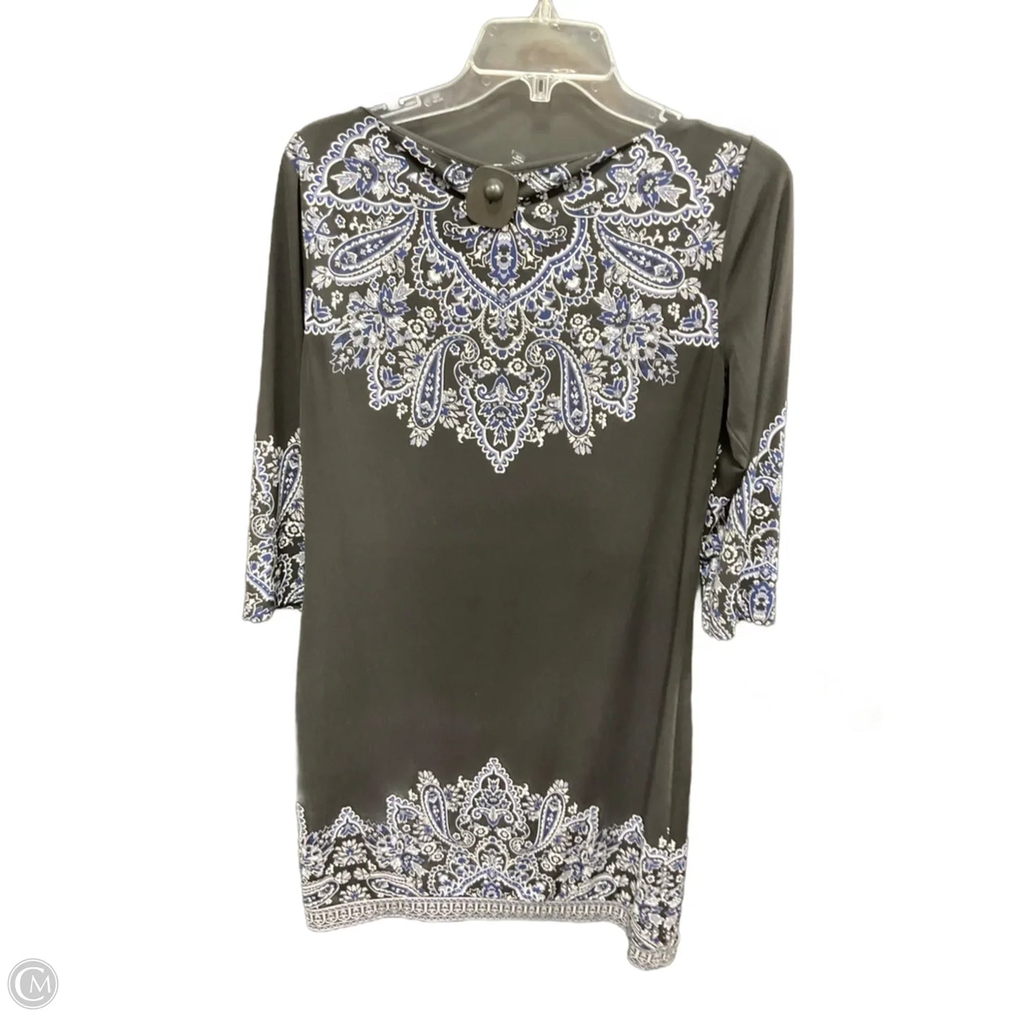 Dress Casual Midi By White House Black Market In Black & Blue, Size: S