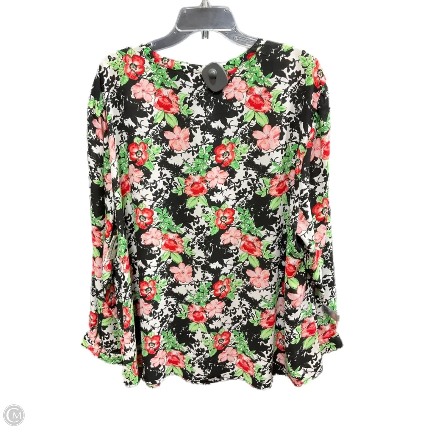 Top Long Sleeve By Laura Scott In Floral Print, Size: 3x
