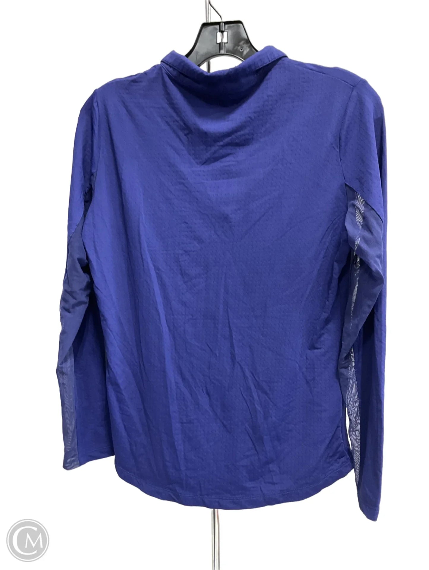Athletic Top Long Sleeve Collar By Clothes Mentor In Blue, Size: M