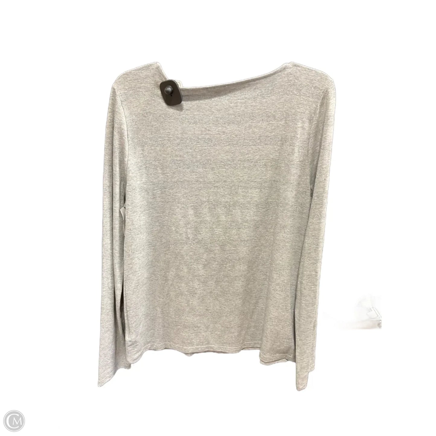 Top Long Sleeve By Talbots In Silver, Size: L