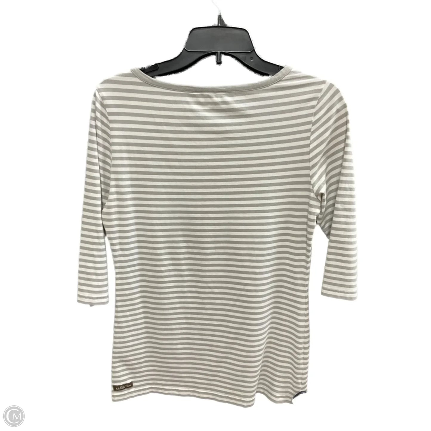 Top Long Sleeve By Matilda Jane In Grey & White, Size: S
