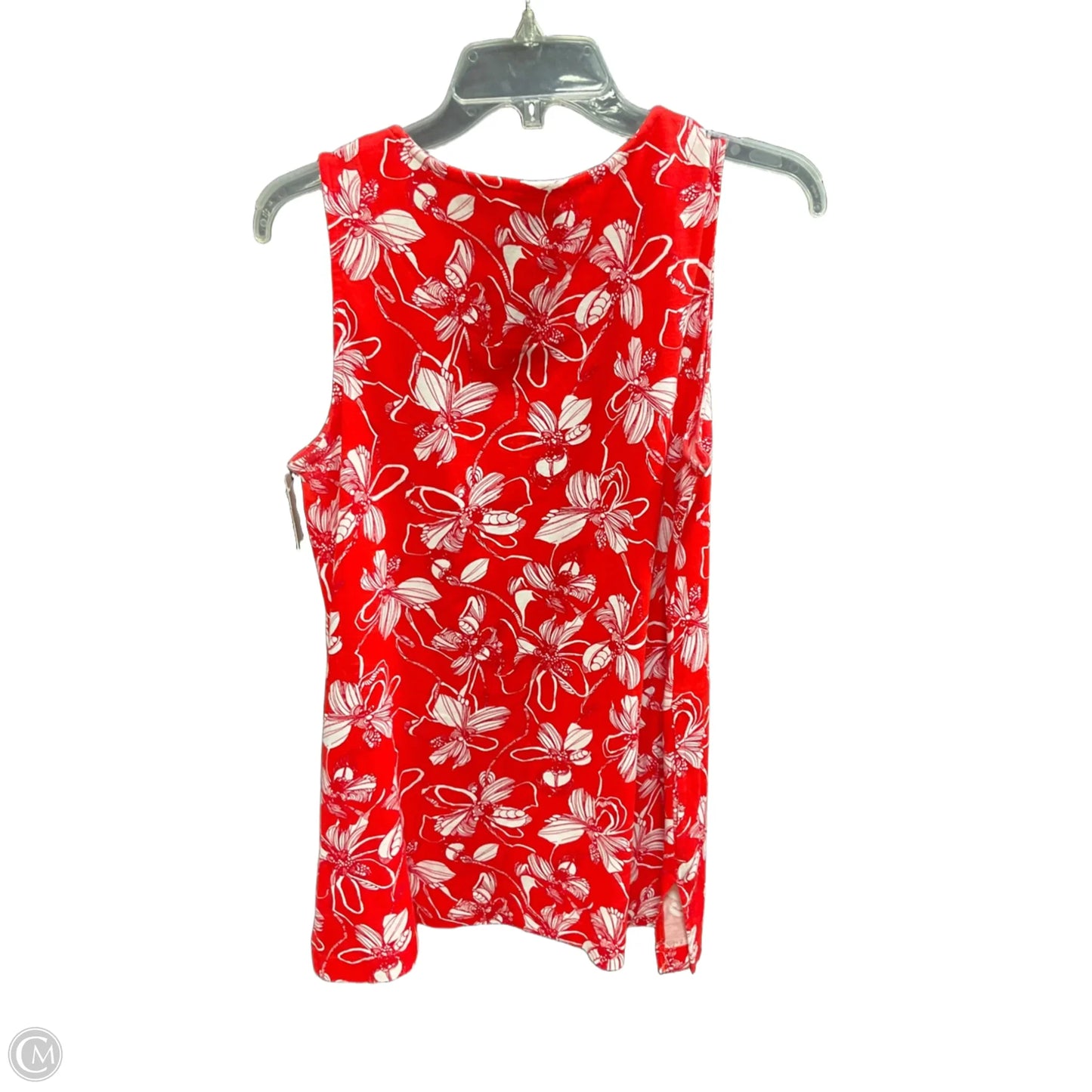 Top Sleeveless By Chicos In Red, Size: L