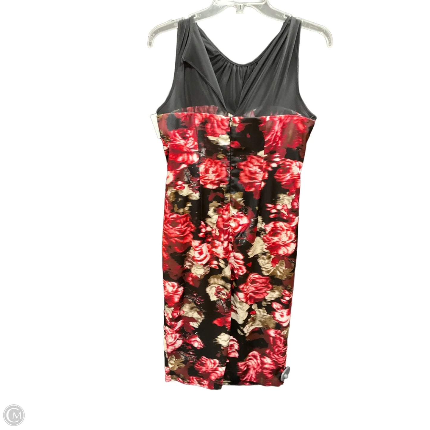 Dress Casual Midi By London Times In Black & Red, Size: M