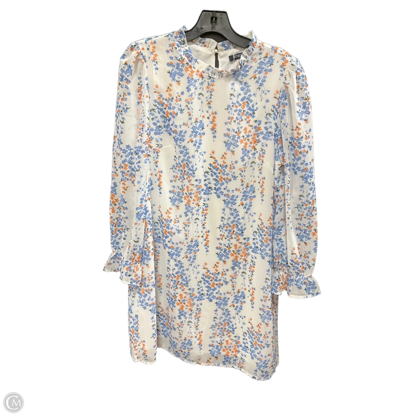 Dress Casual Midi By Clothes Mentor In Blue & Orange, Size: M