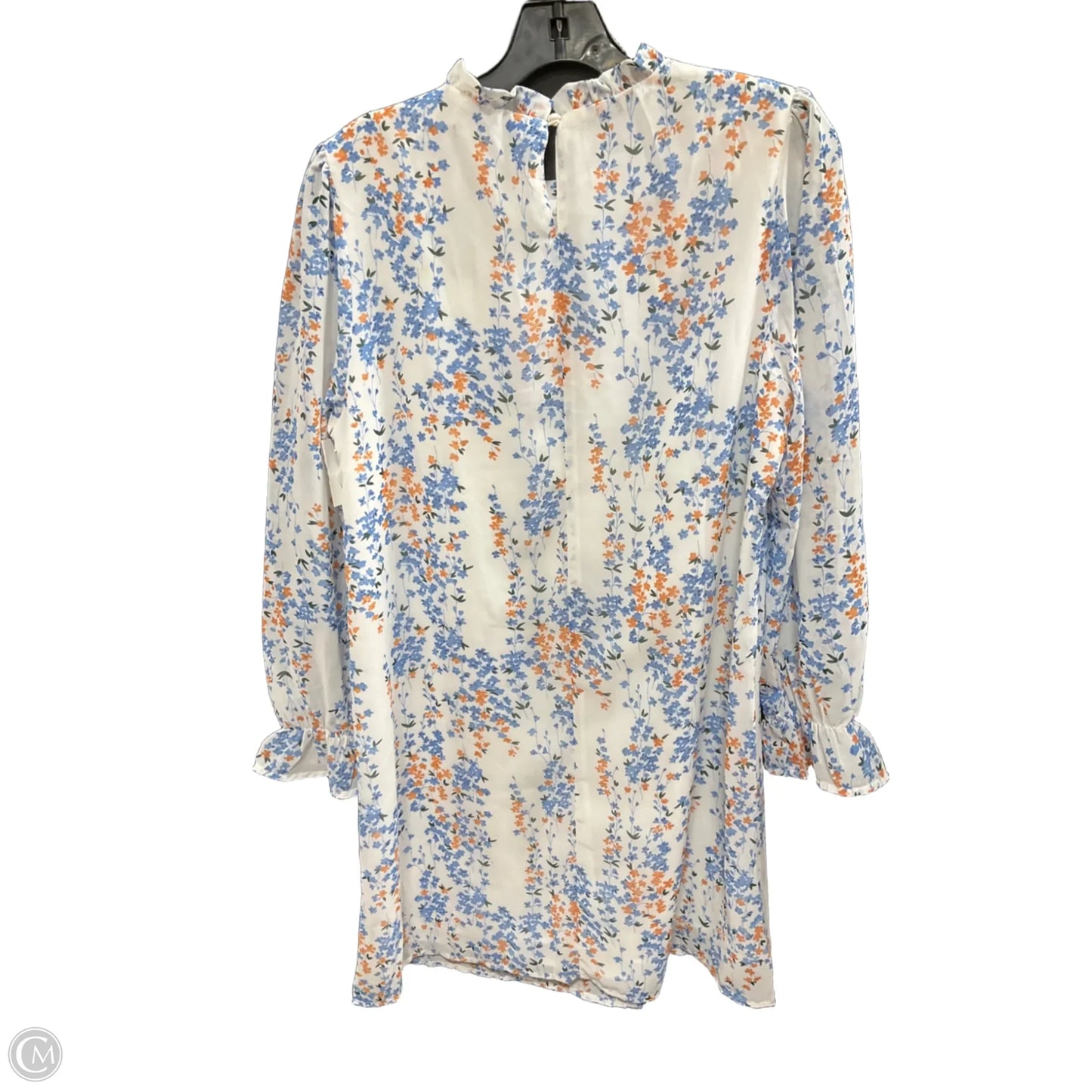 Dress Casual Midi By Clothes Mentor In Blue & Orange, Size: M