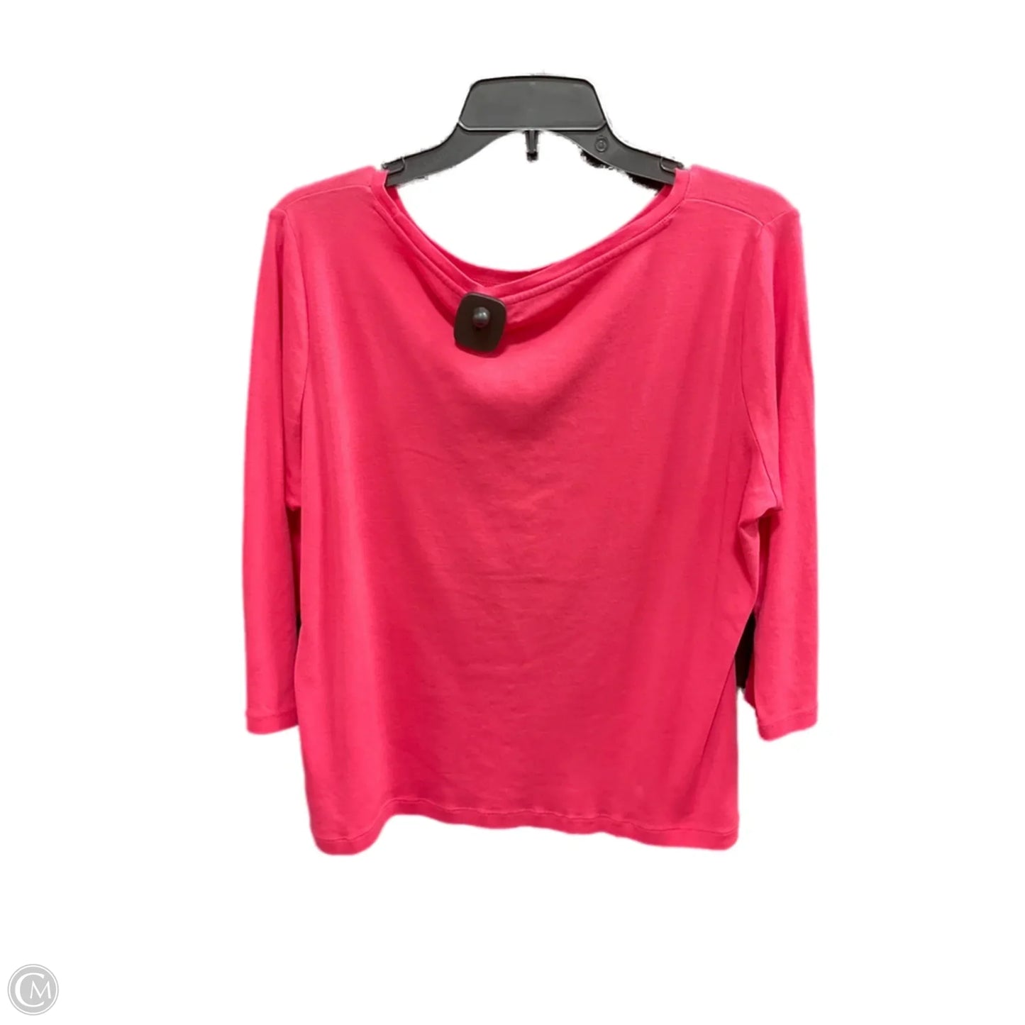 Top 3/4 Sleeve By Talbots In Pink, Size: 1x